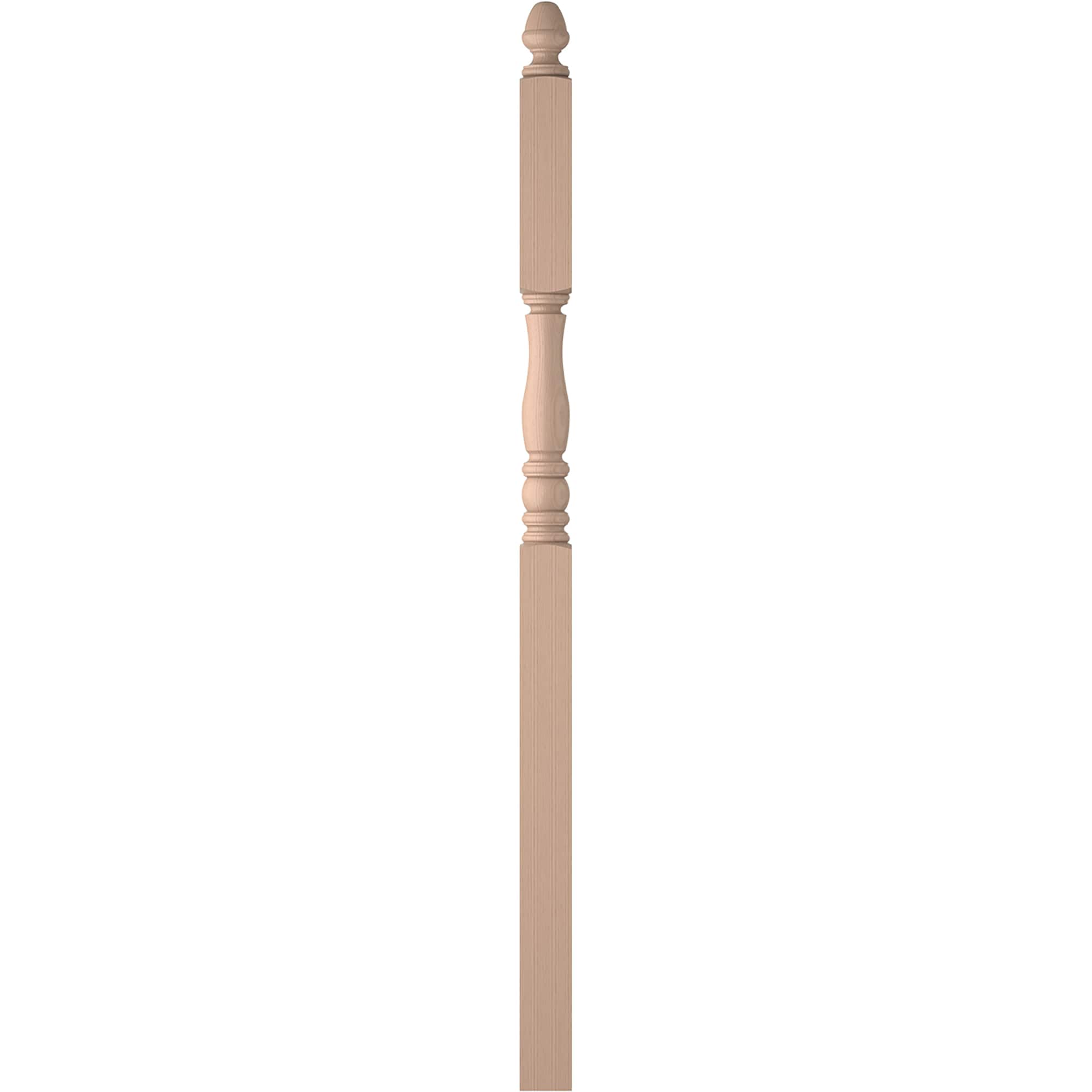 L.J. Smith Stair Systems LJP-3346-M Briarcliffe 3.5-in x 72.5-in Unfinished Maple Intermediate Stair Newel Post