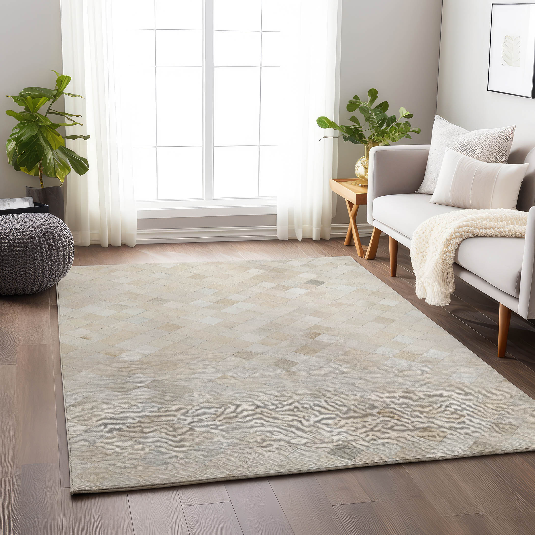 Addison Rugs AMF98IV30X46 Mayfield AMF98IV 2 x 3 (ft) Loomed Polyester Ivory Rectangular Indoor Abstract Machine washable Area rug