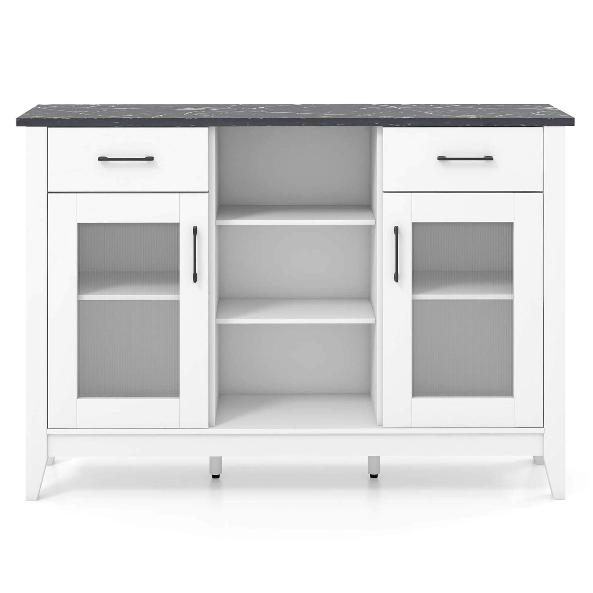 Costway HCST05394 12.5-in W 2-Door White Accent Cabinet
