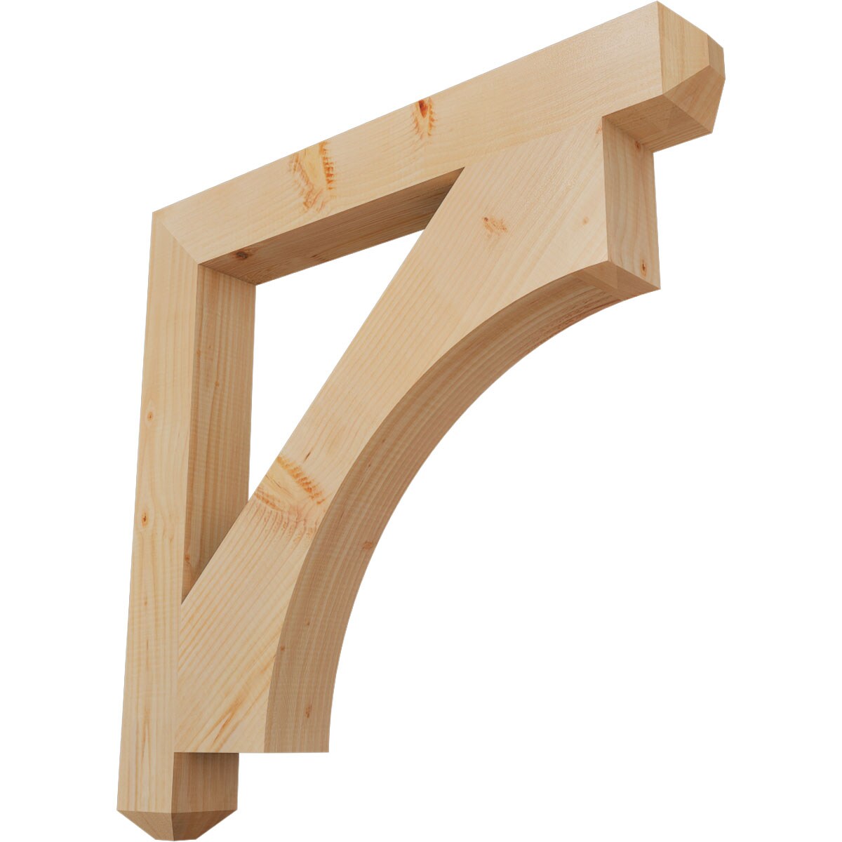 Ekena Millwork BKT04X32X32WTL04SDF Westlake craftsman smooth 3-1/2-in x 32-in x 32-in Douglas fir Brown Wood Standard bracket