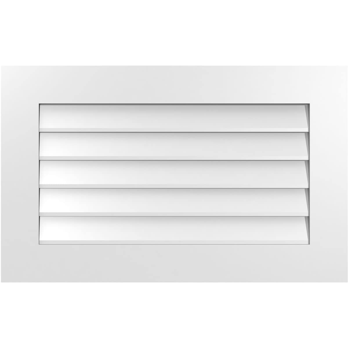 Ekena Millwork GVPVE32X2001SN 32-Inches x 20-Inches Off-white Rectangle PVC Gable Louver Vent