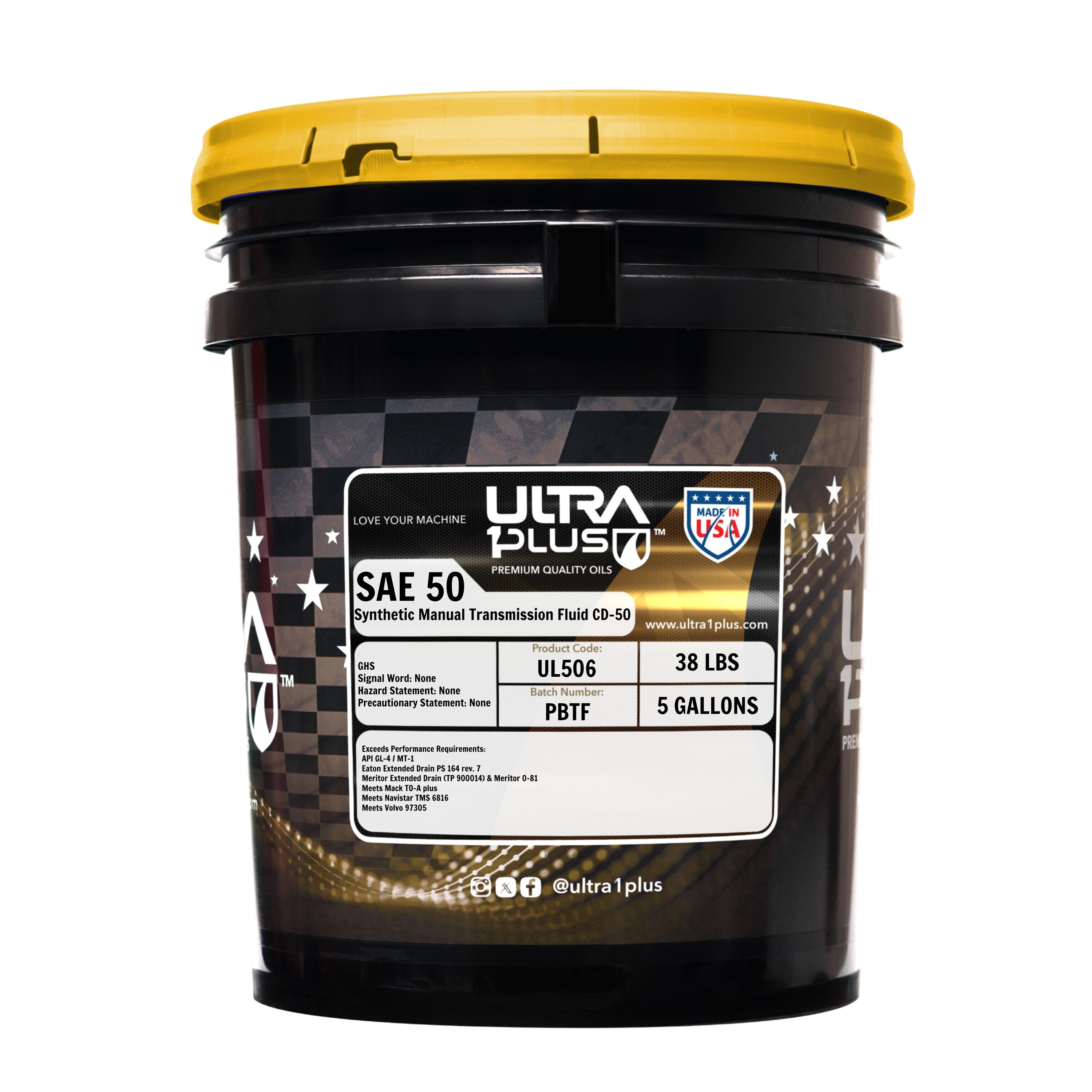 Ultra1Plus UFS50MTP SAE 50 Full Synthetic Manual Transmission Fluid (CD-50)
