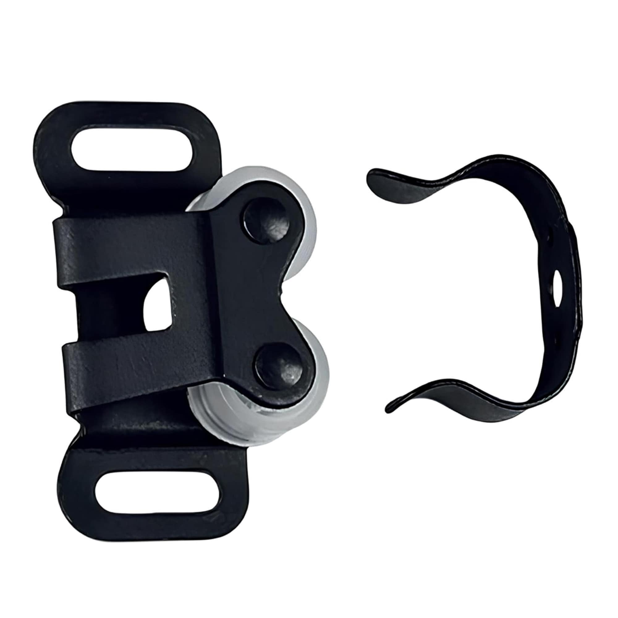 Anqtovp  Larger Size Friction Roller Catch Matte Black Steel Spring Clip for RV and Mobile Home 12 Pack Durable Power Hold Taiwan Made