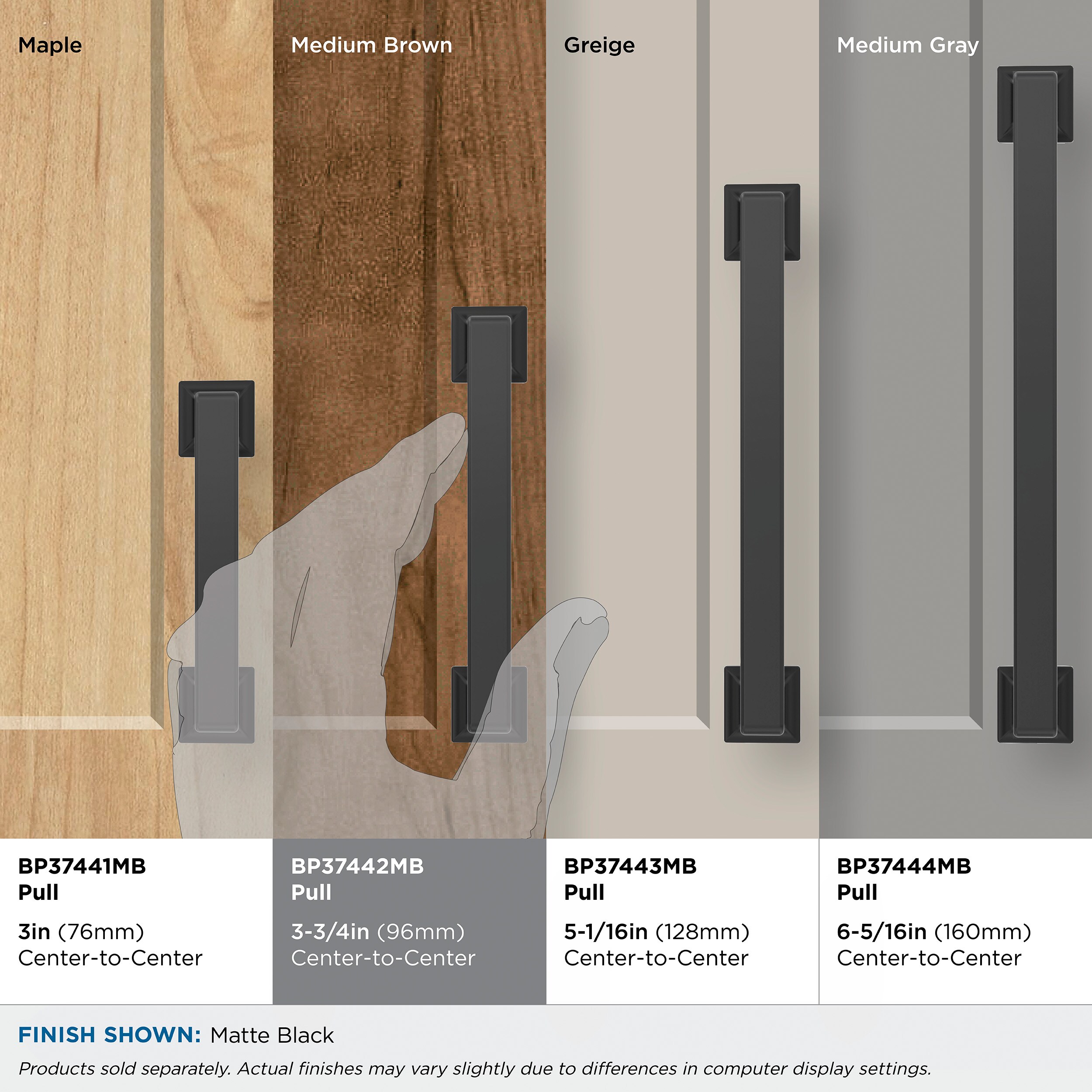 Amerock BP37442MB Cabinet-Pulls - View #8