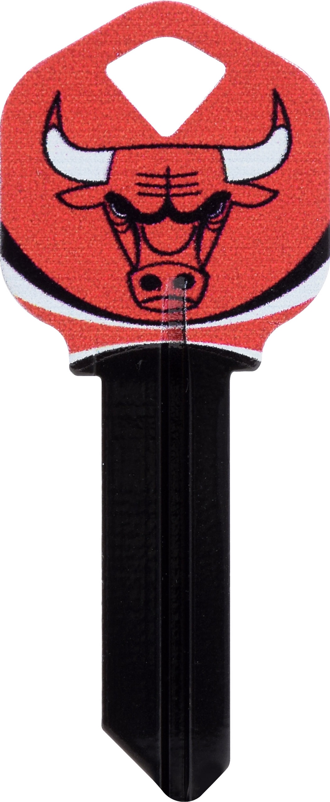Hillman 94074 Chicago Bulls Multicolored Sports Key Brass House/Entry Key Blank