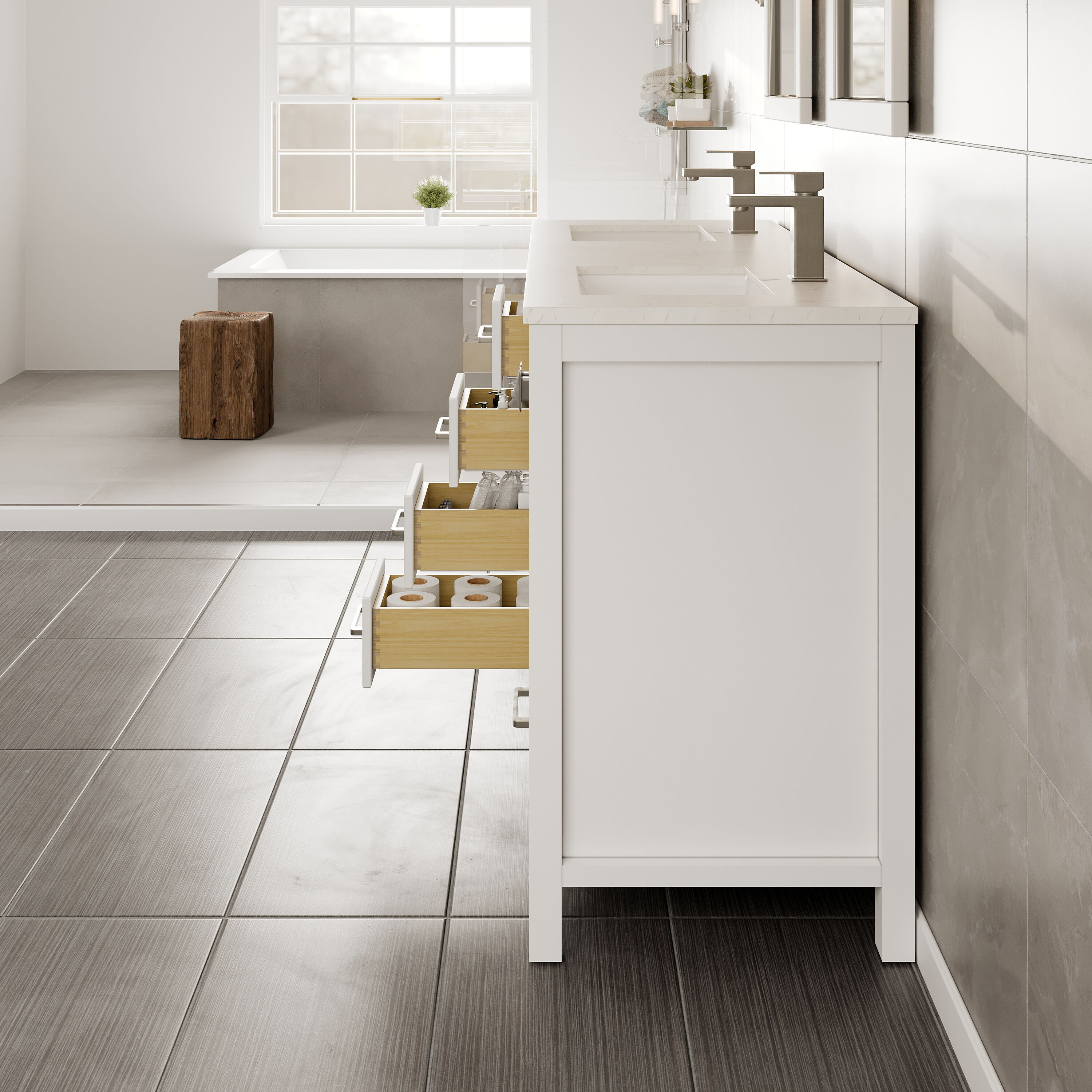 Eviva TVN414-60X18WH Bath-Vanity-Combo - View #5