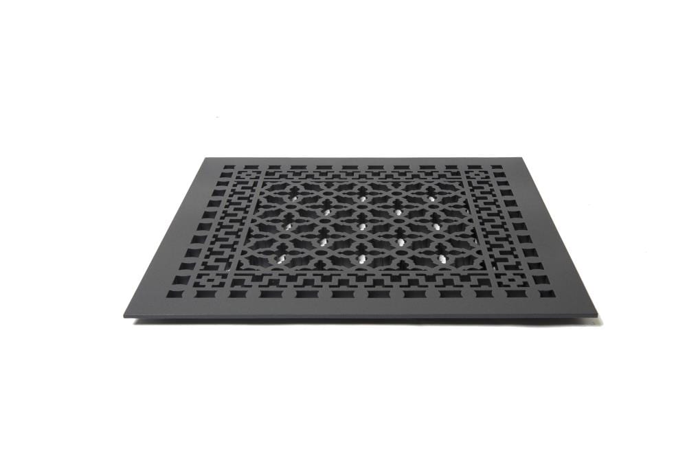 Reggio Register 2020-H 18-in x 18-in Cast Iron Black Floor Register