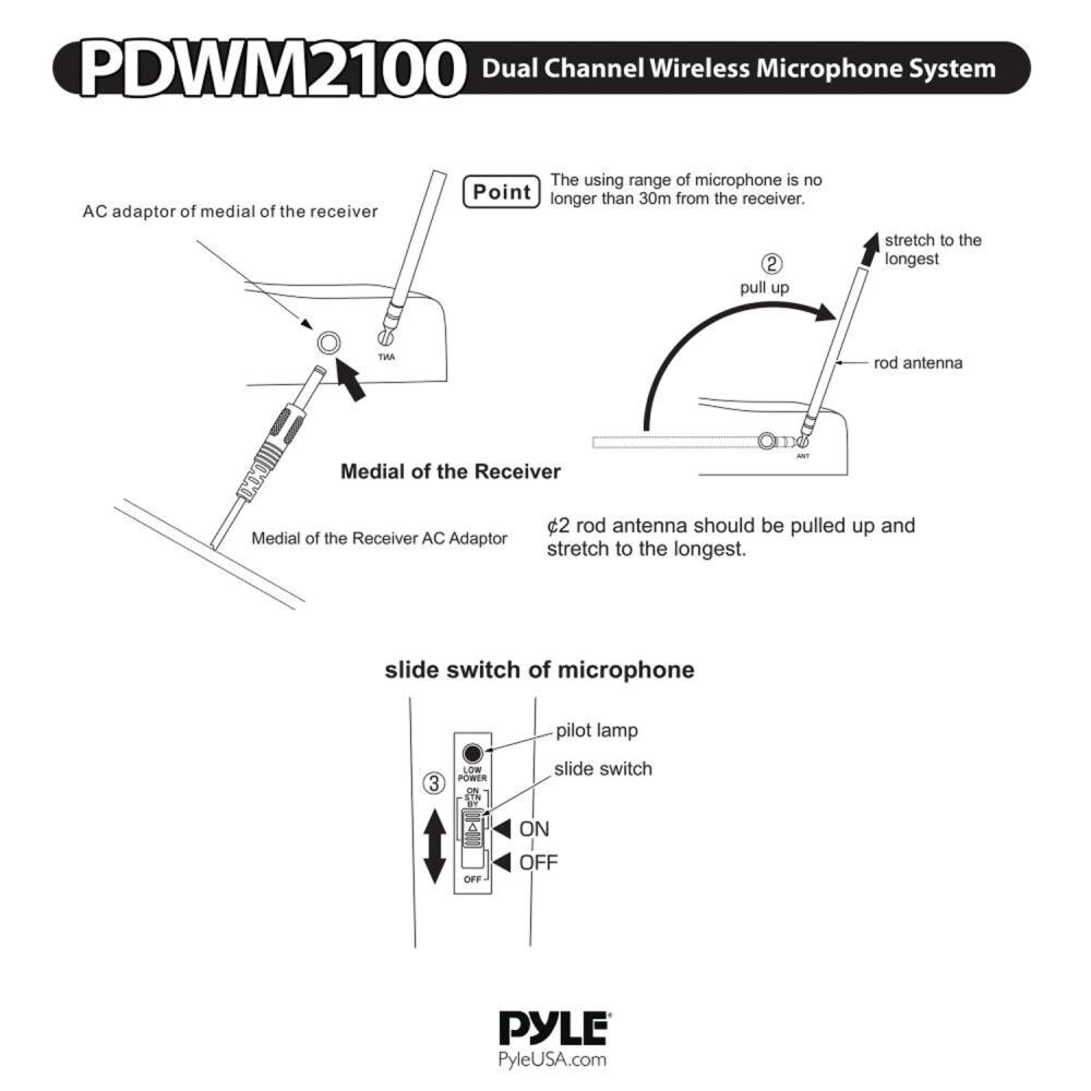 Pyle Pro Professional Dual channel Vhf Wireless Handheld