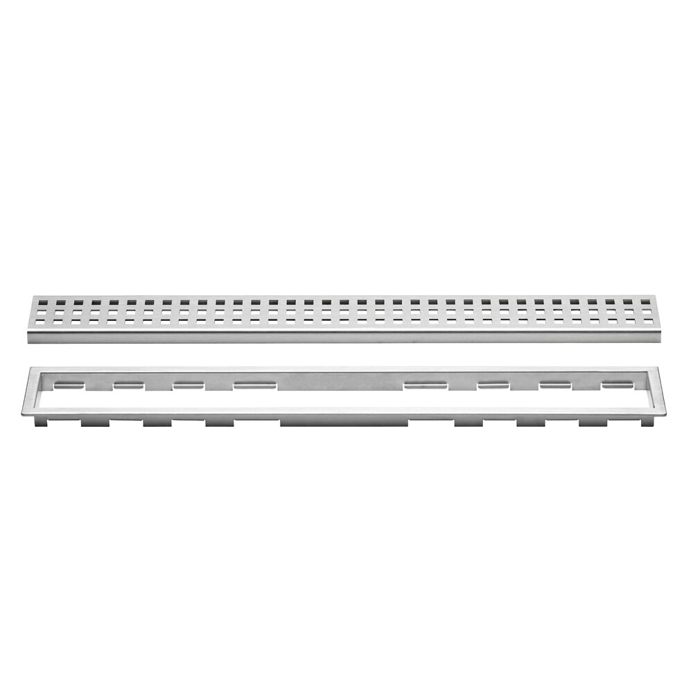 Schluter Systems KL1B19EB90 Kerdi-Line Brushed Stainless Steel Rectangle Grate