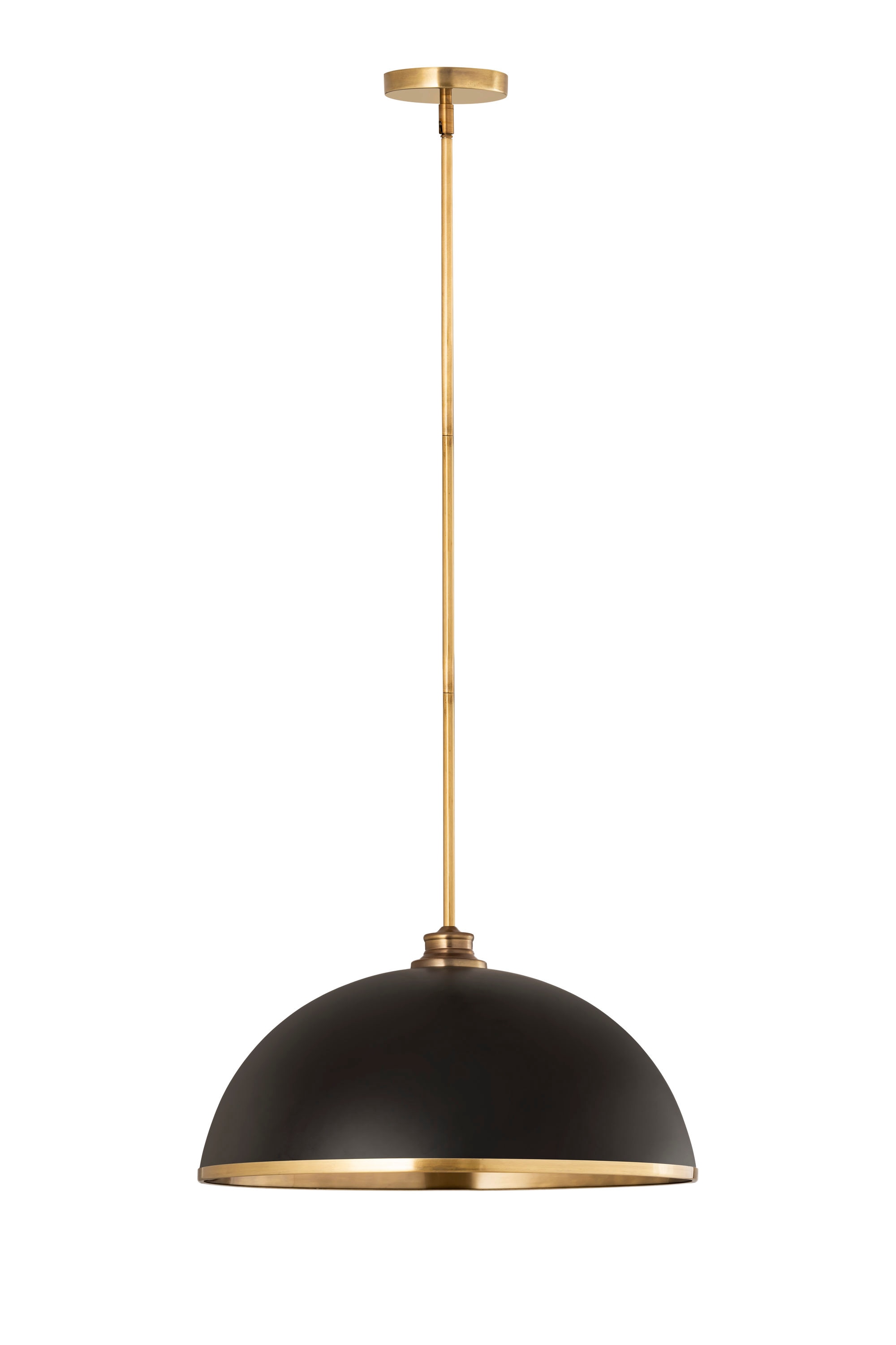 Z-Lite Landry Rubbed Brass Modern/Contemporary Dome Medium Hanging ...