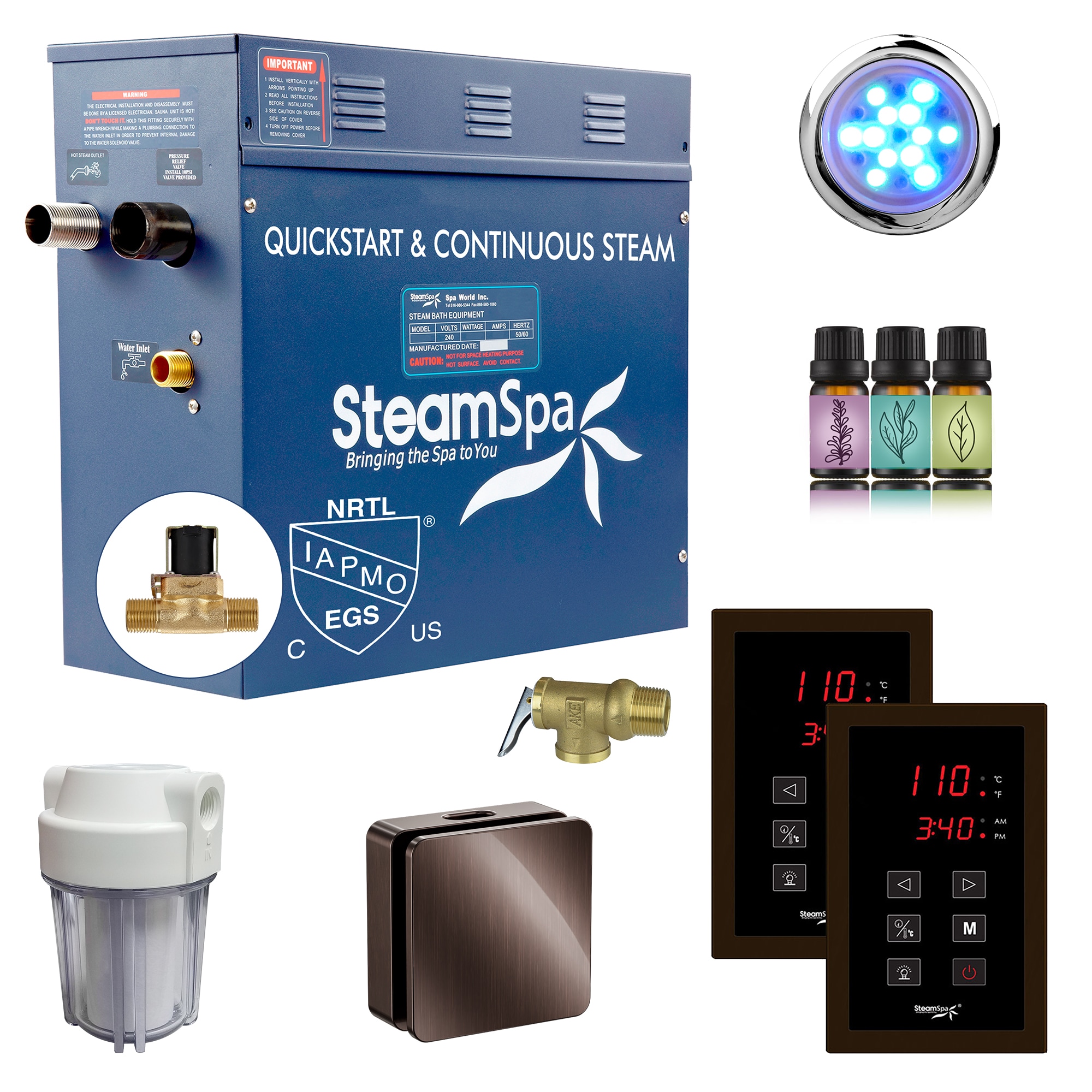 SteamSpa RYTS900OB Royal Series 9000-Watt Oil Rubbed Bronze Steam Generator