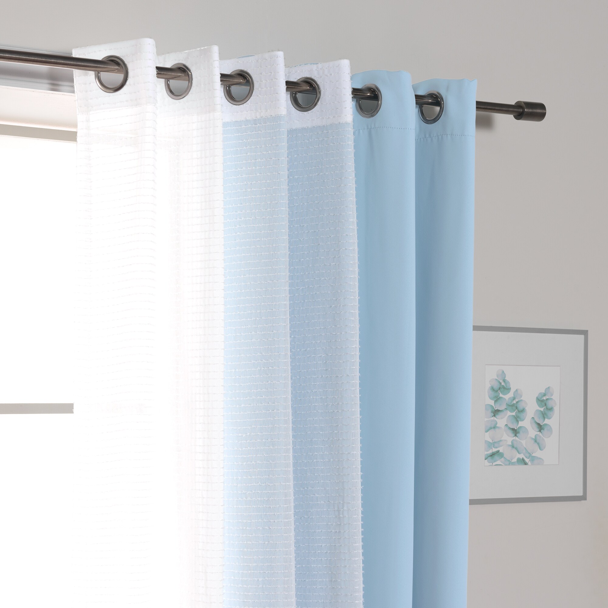 Best Home Fashion MM-STRIPE-96-SKYBLUE curtains - View #4