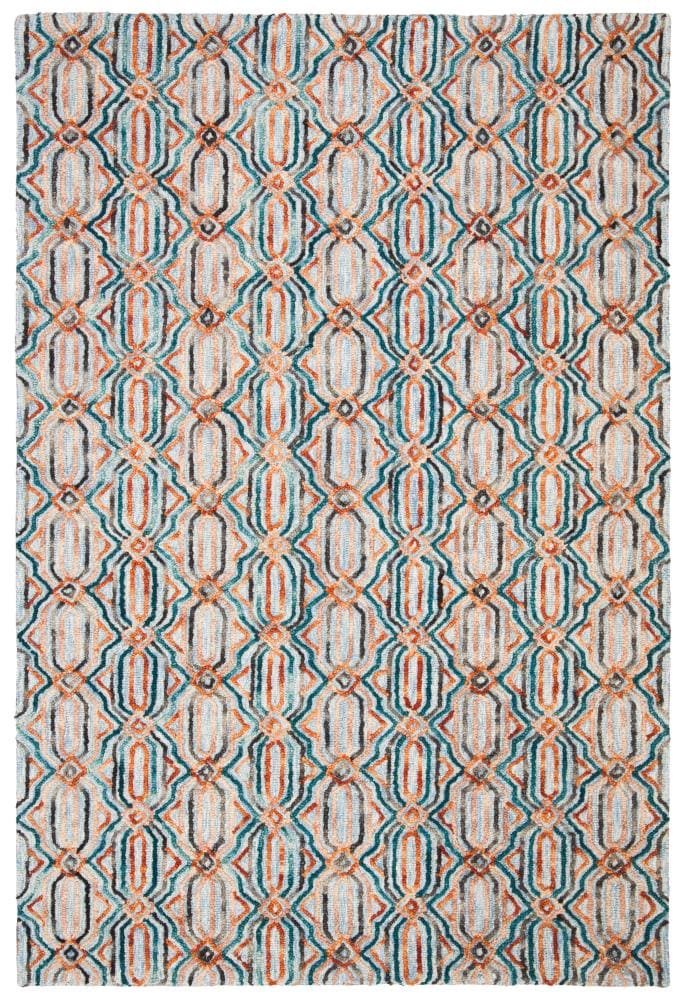 Safavieh TRC511M-5 Trace Snezana 5 x 8 (ft) Tufted Wool Light Blue/Blue Rectangular Indoor Abstract Bohemian/Eclectic Area rug