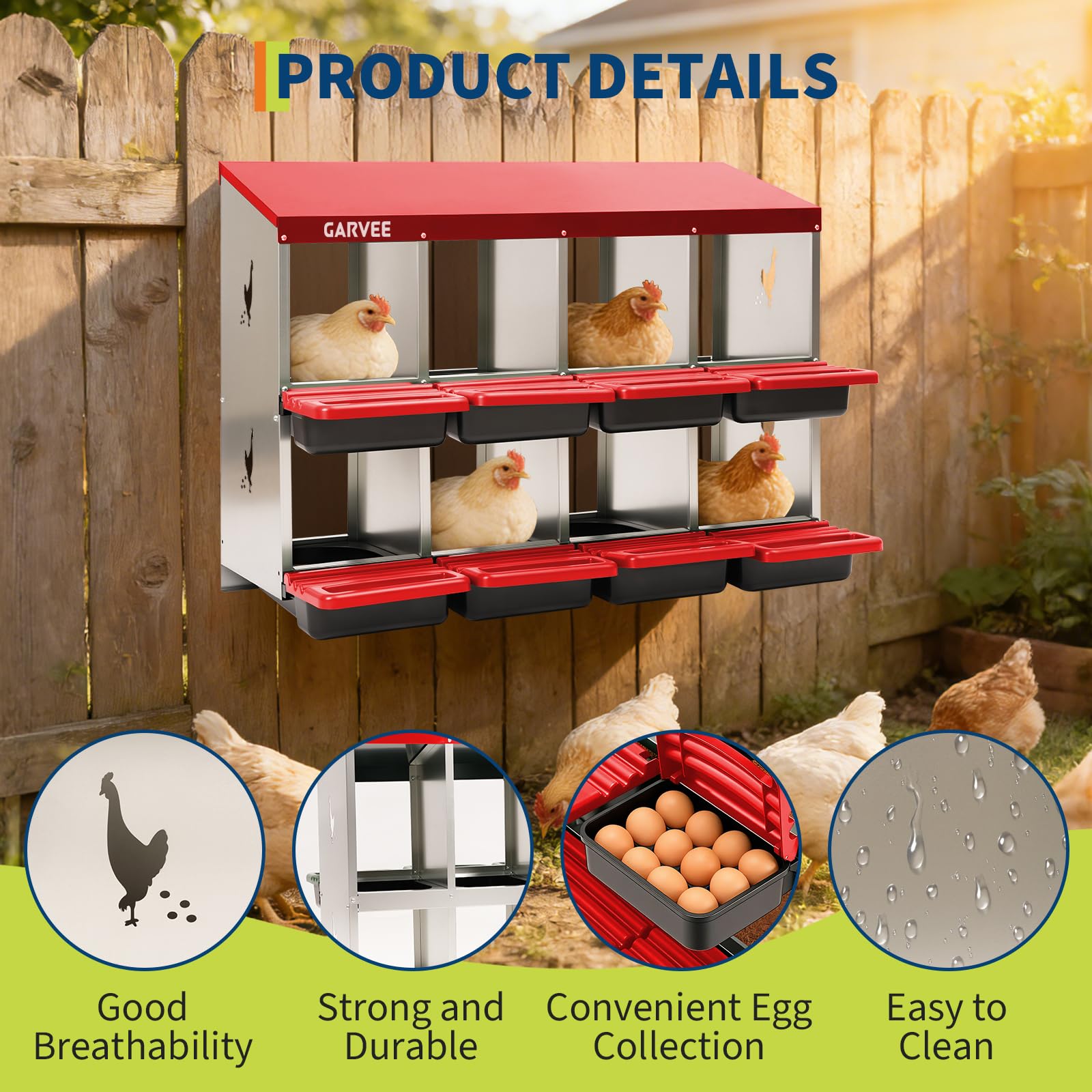 GarveeLife CLJ-1PFLS71ZP5ZN4G Chicken-Coops-Rabbit-Hutches - View #3