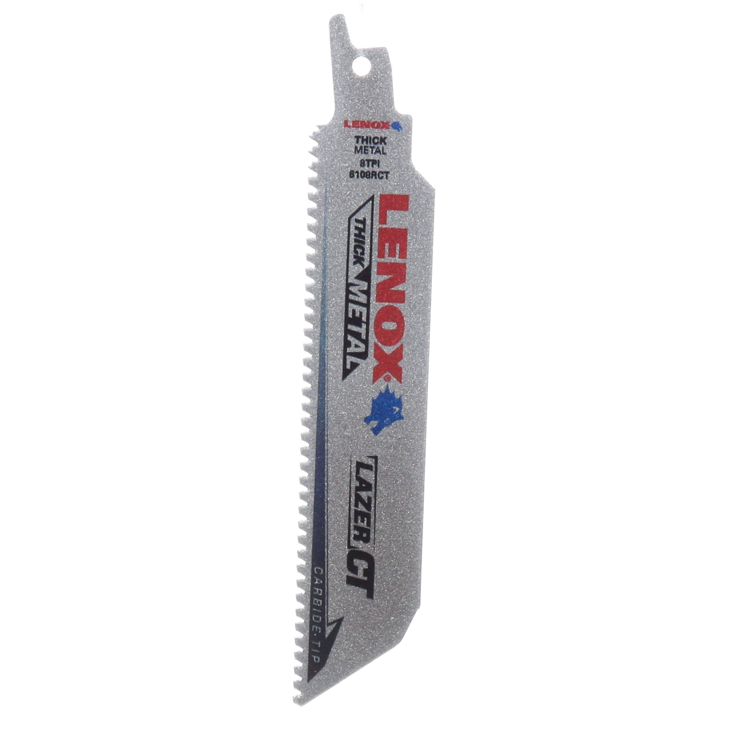 2 Lenox 6" 8 TPI Carbide Tip Thick Metal Reciprocating Saw Blades 2014220 