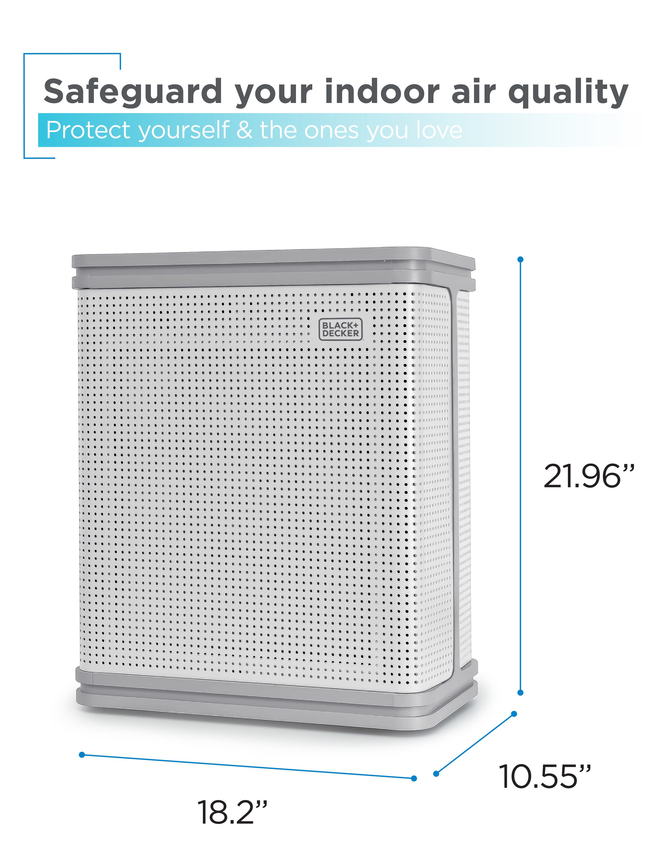 BLACK+DECKER 4-Speed Ionic White True HEPA Air Purifier ENERGY STAR  (Covers: 250-sq ft) in the Air Purifiers department at