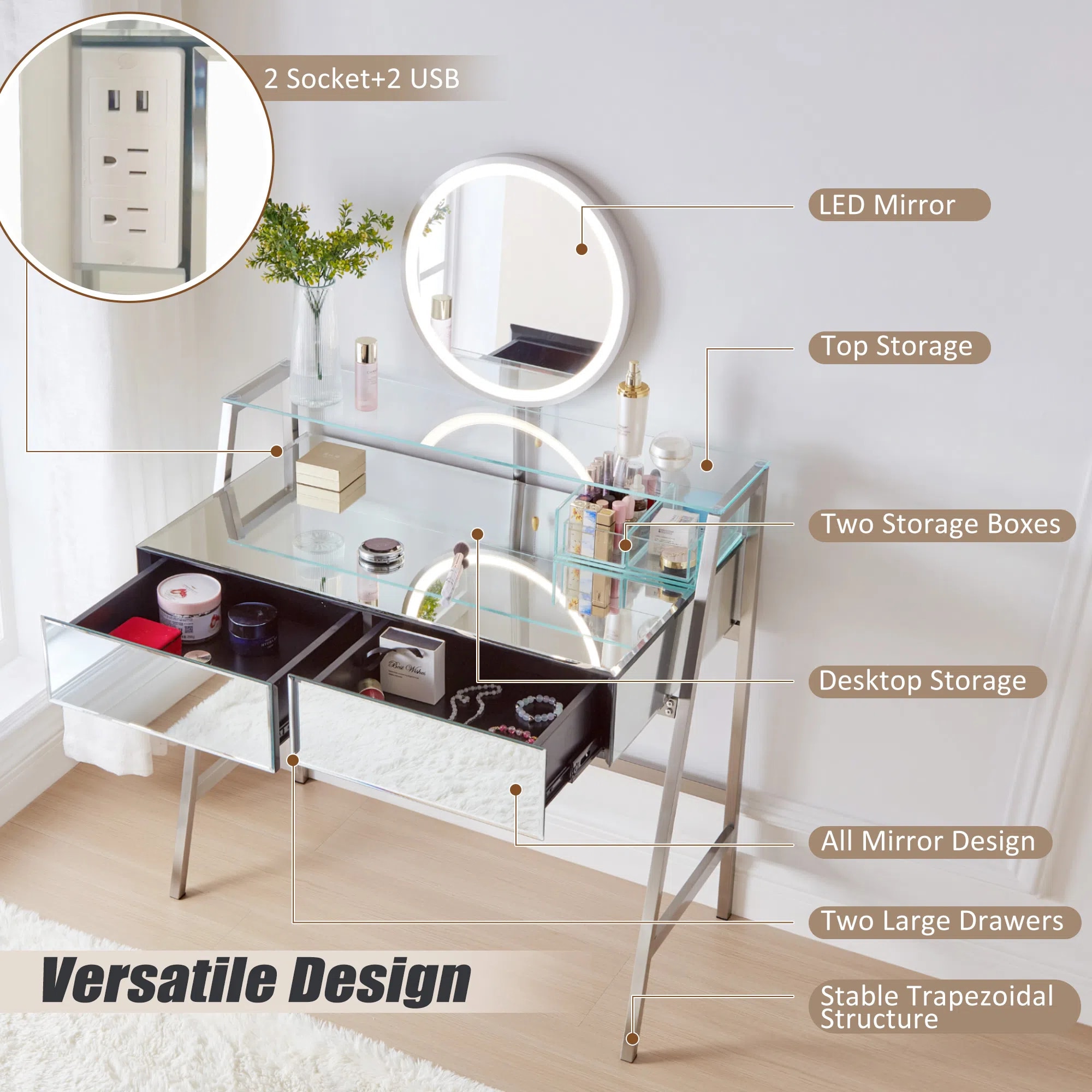 ModernLuxe FG202302AAA Bedroom-Vanities - View #2