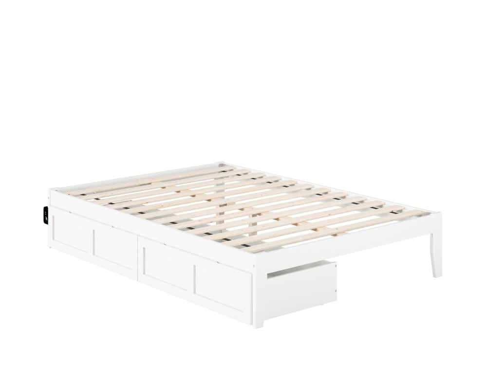 AFI Furnishings AG8013332 Colorado White Full Wood Platform Bed with Storage