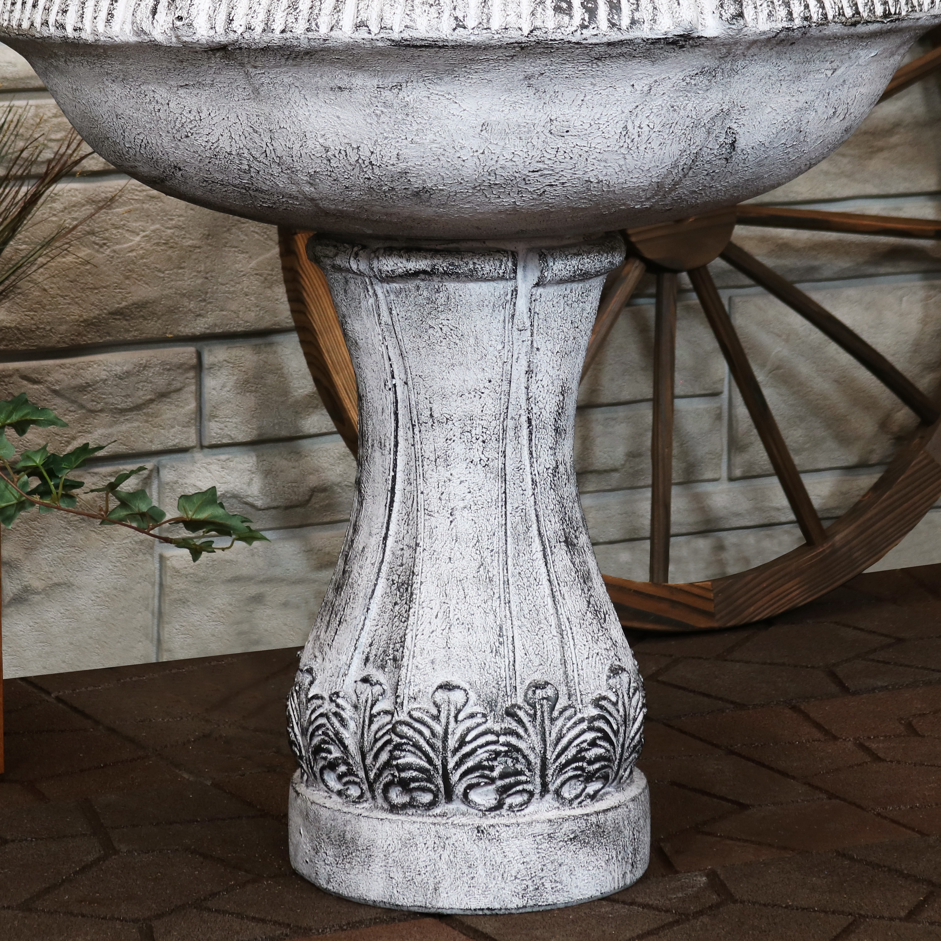 Fontaine extérieure Infinity Style Selections à 3 niveaux avec bol, 21,85  po, résine, gris 19622