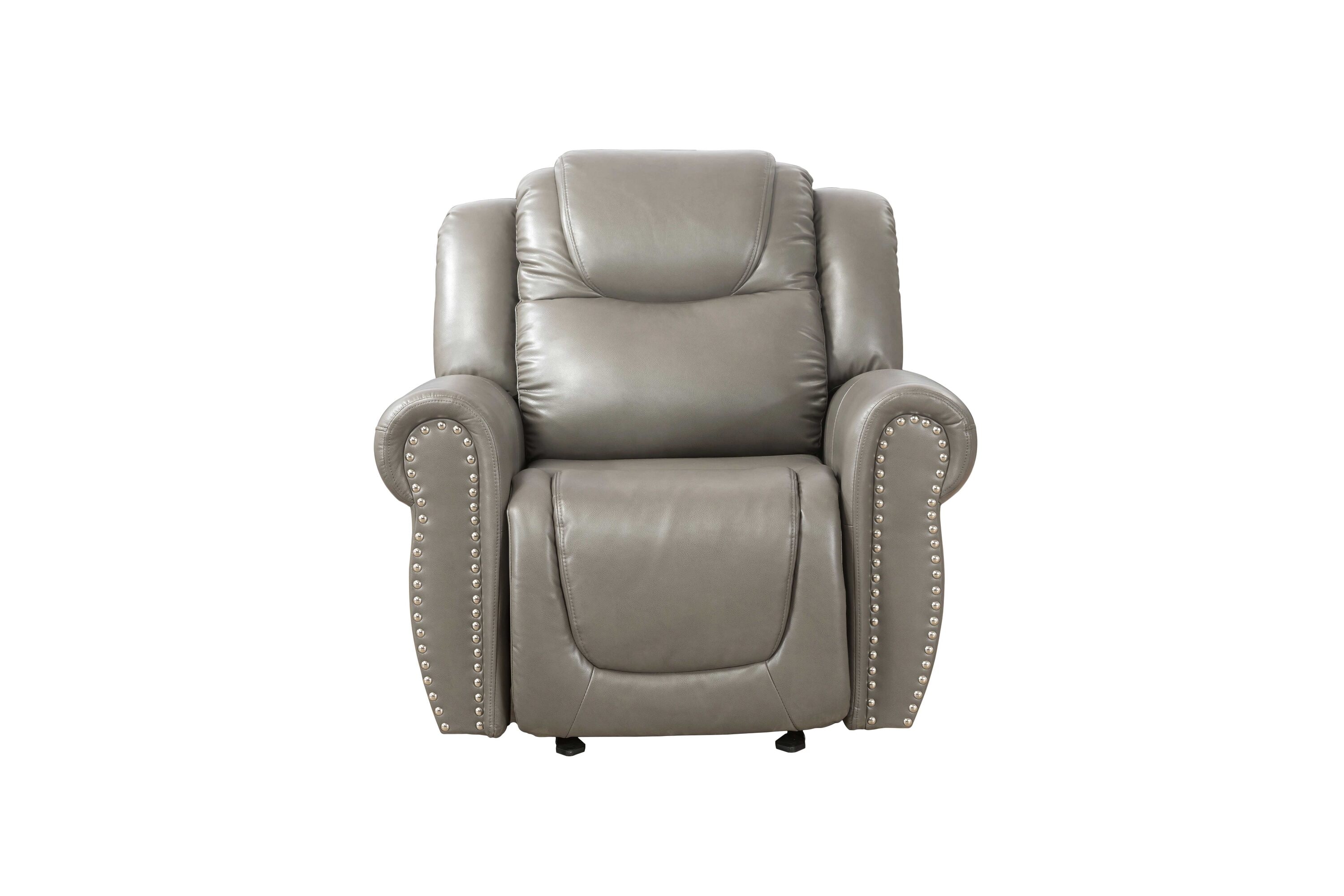 Siavonce 41-in W Modern Gray Faux leather Accent Armchair