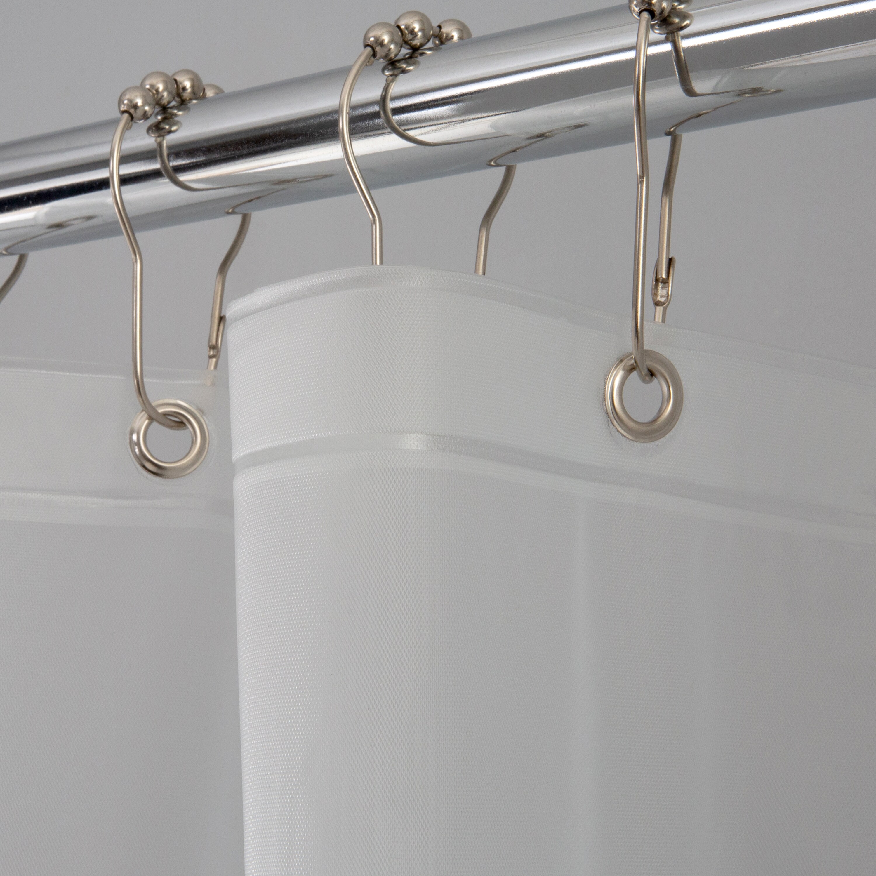 Bath Bliss 72-in W x 70-in L Frost Solid Eva/Peva Shower Curtain