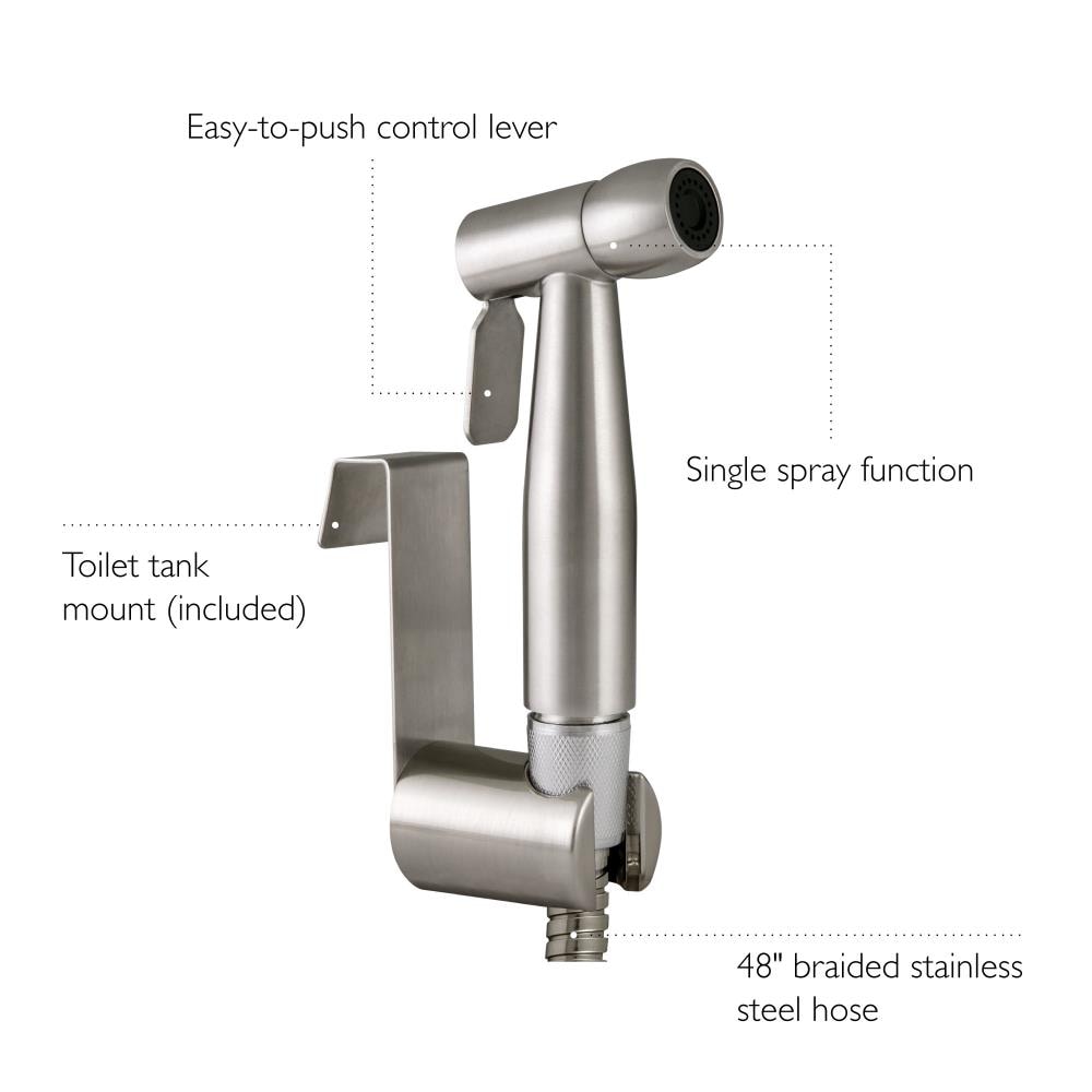 Design House Stainless Steel Toilet Mounted Handheld Bidet Sprayer in ...