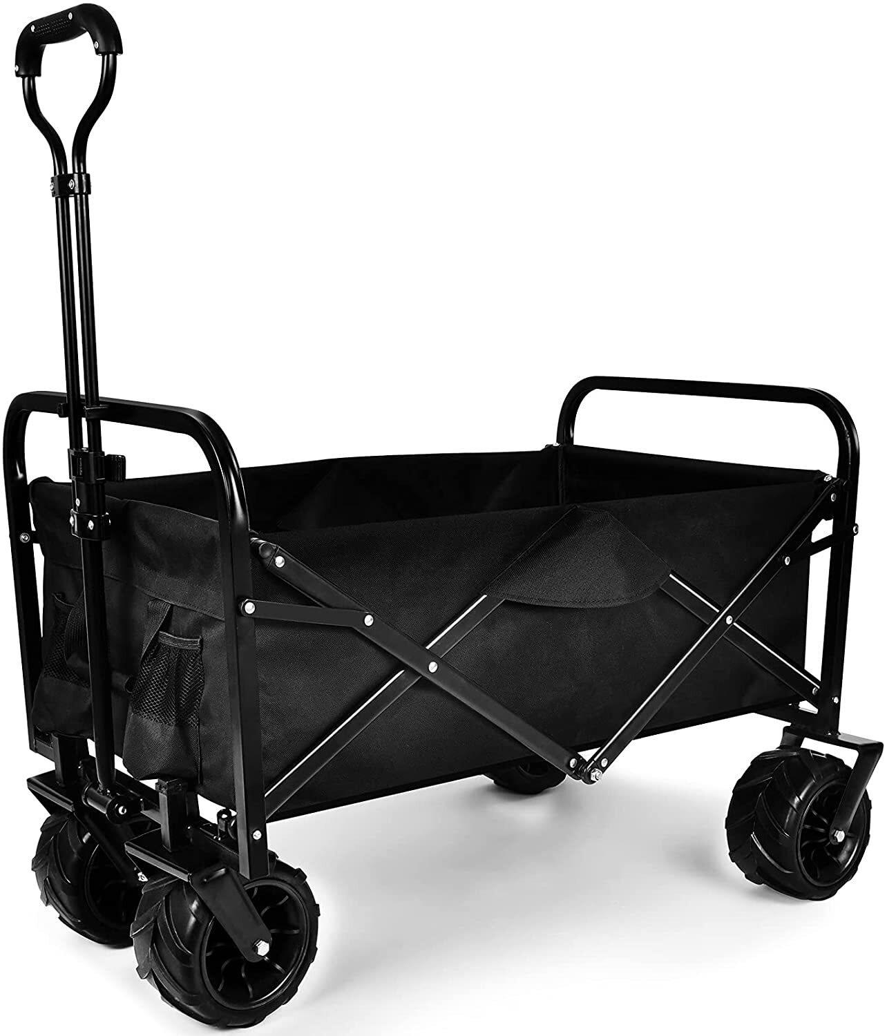 Lorell Black Steel Utility Cart with 3 Shelves and Worksurface, 30-inH x  16-inW x 32-inD, 400 lb Capacity in the Utility Carts department at