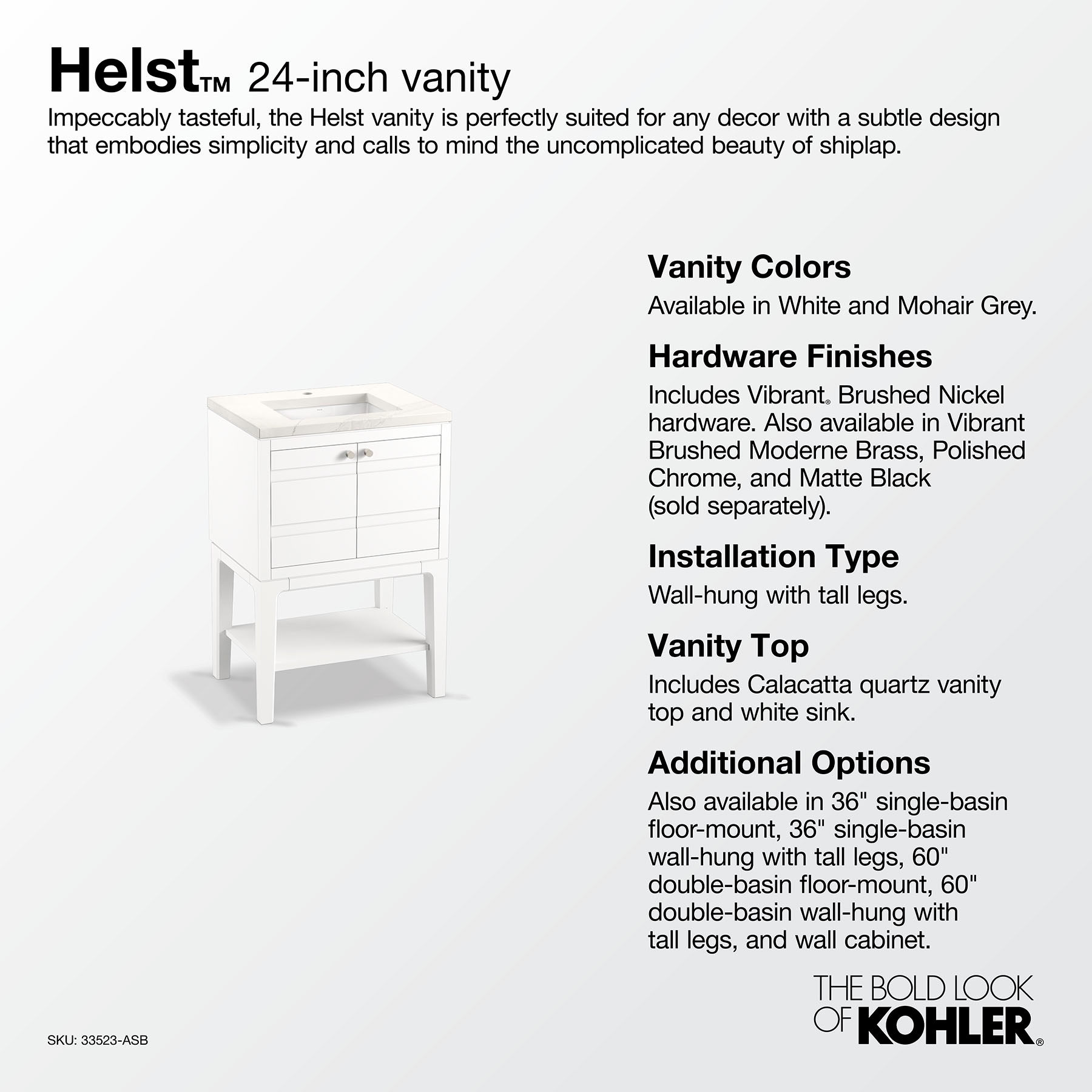 KOHLER 33523-ASB-0 Bath-Vanity-Combo - View #15