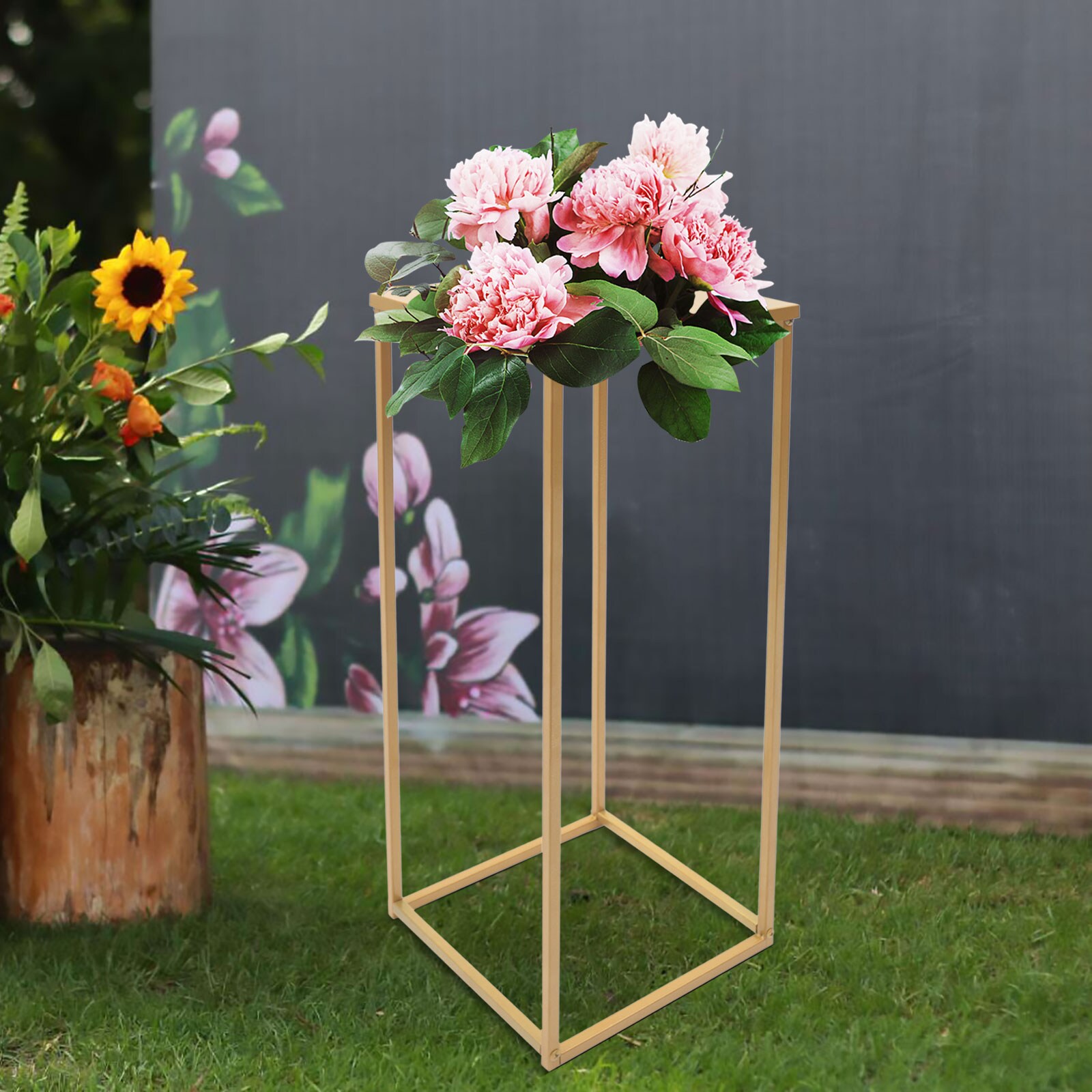 CNCEST 31.5-in H x 11.8-in W 10 Pcs Gold Iron Column For Wedding Indoor ...