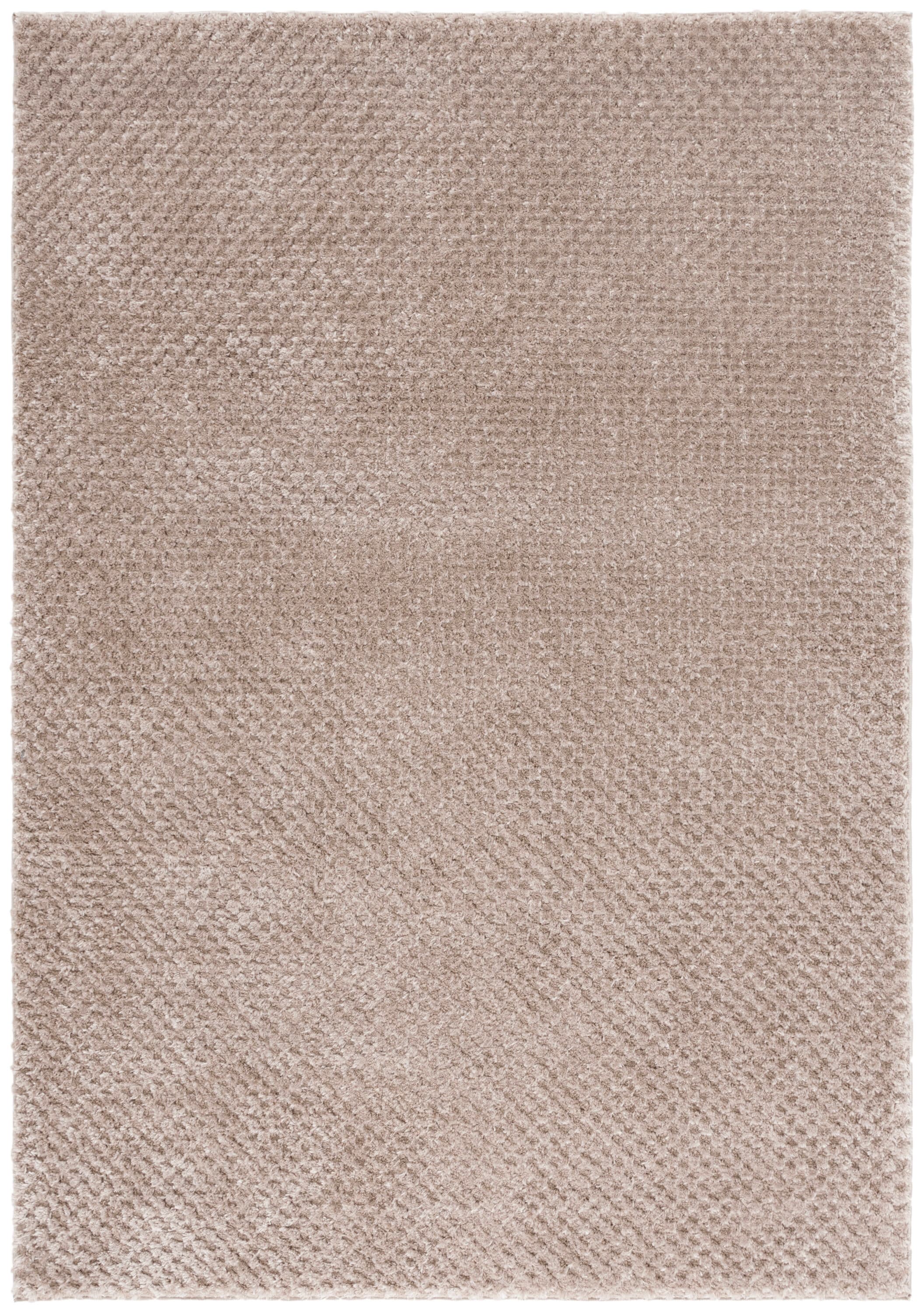 Safavieh PNL500E-8 7 x 7 (ft) Loomed Polyester Taupe Rectangular Indoor Solid Mid-Century Modern Area rug