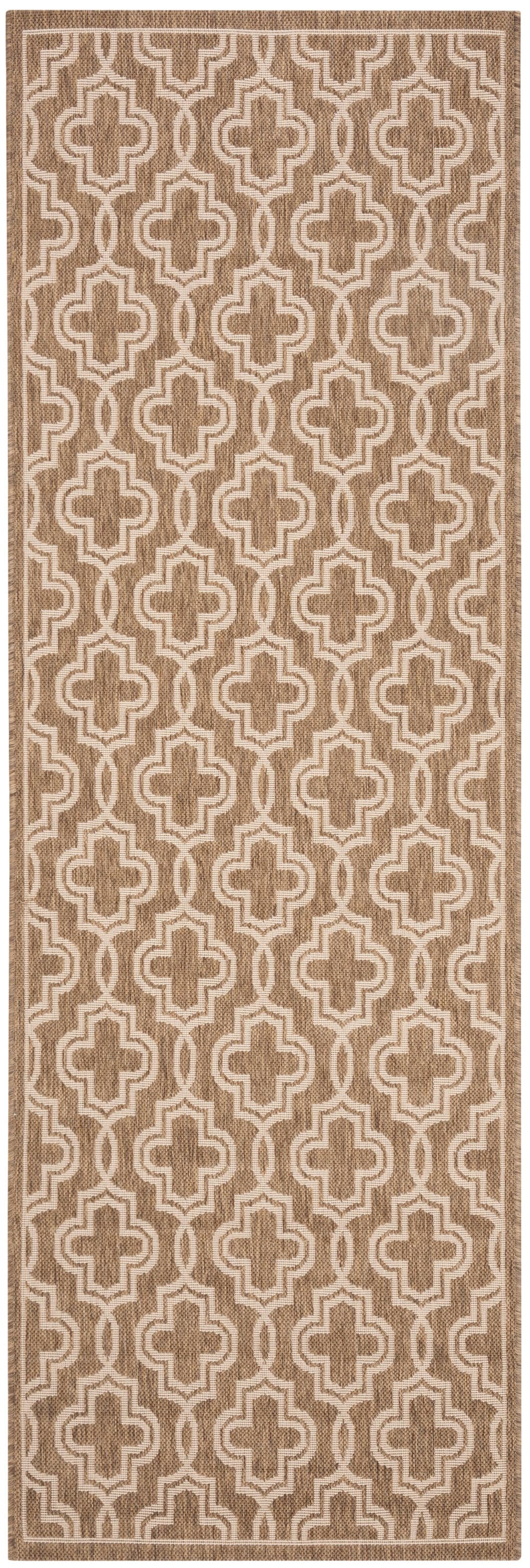 Martha Stewart MSR4274-242-38 Marjanca 3 x 8 (ft) Loomed Polypropylene Brown/Beige Rectangular Indoor Abstract Coastal Runner rug