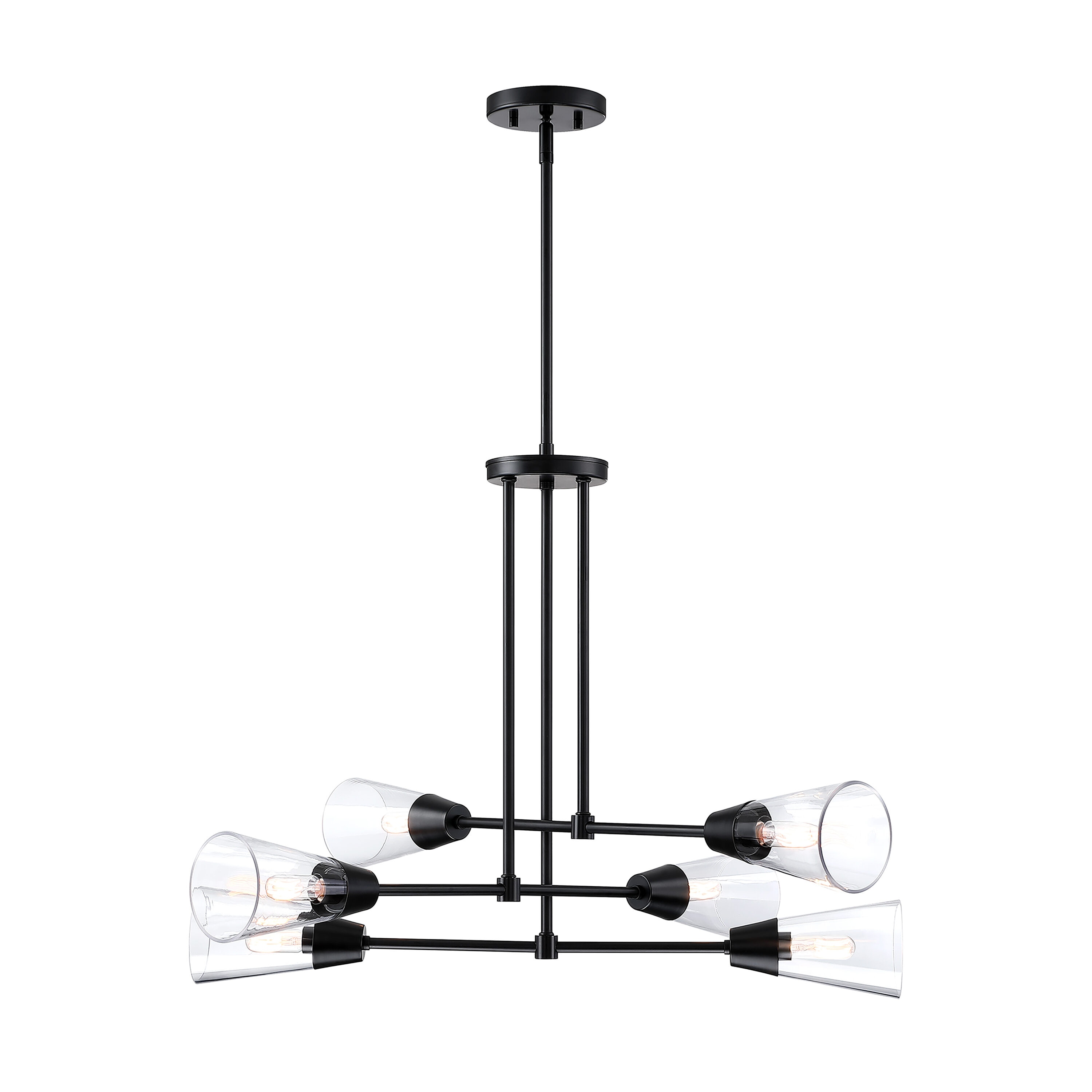 Norro Mid-Century Modern Sputnik Black Pendant Light