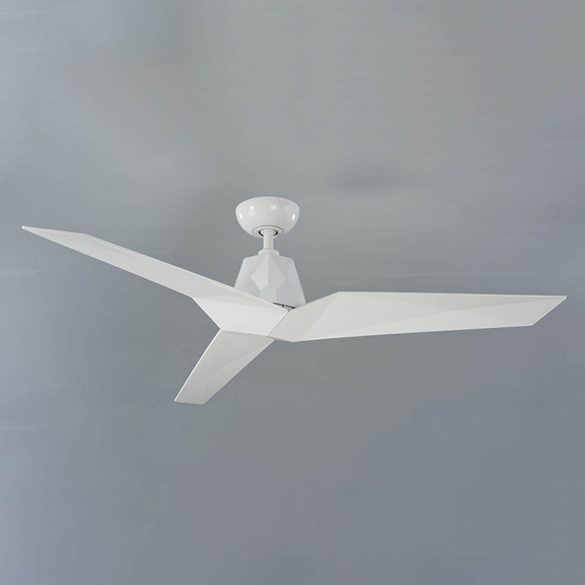 Gloss White 60'' 3-Blade Smart Ceiling Fan with Remote