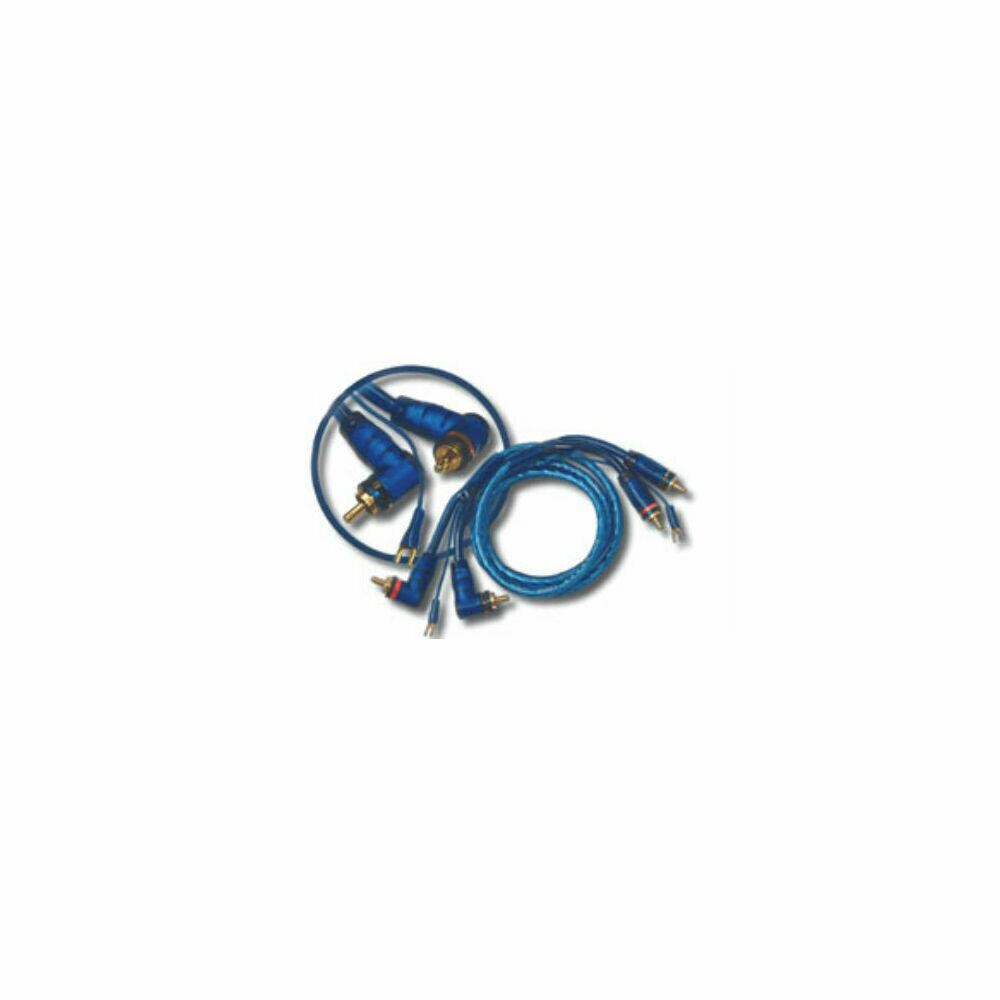  WHSL2889 XSCORP 12TR 12 ft. Right Angle Triple Shielded RCA Cables with Remote Turn-On Wire