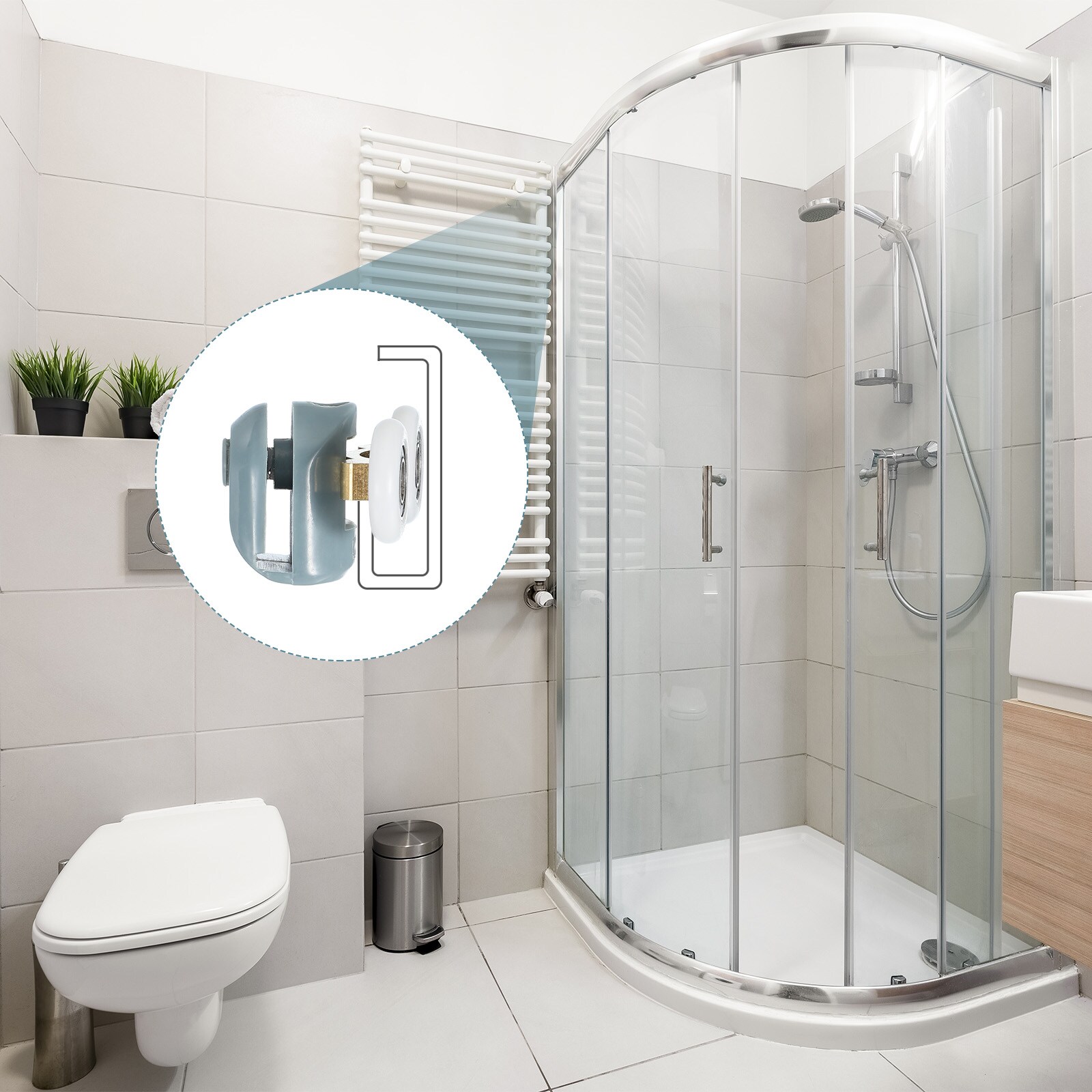 Unique Bargains S25093000UX9343 Tub-Shower-Door-Rollers - View #4