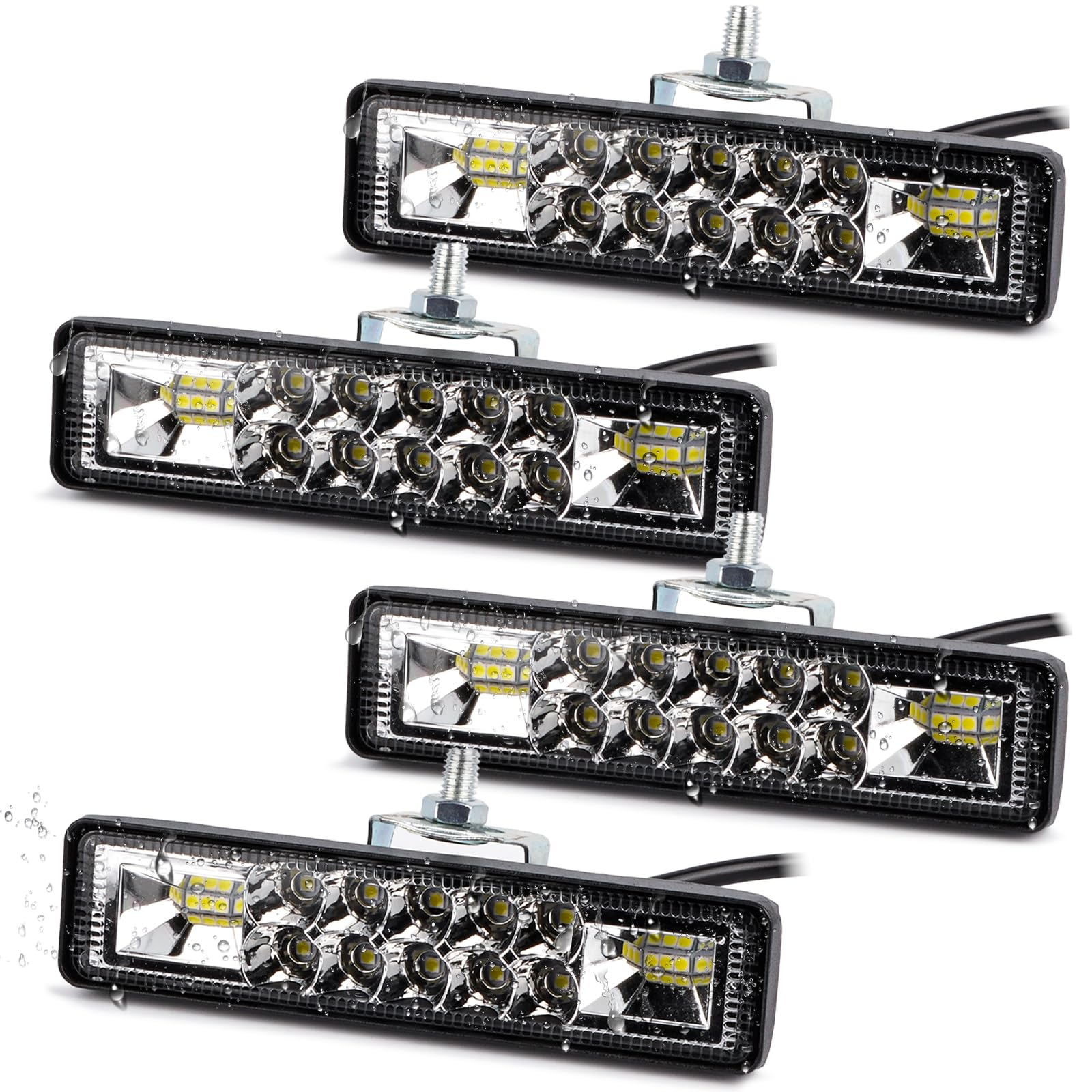 AKSCYZM  4PCS LED Light Bar 5.7 Inch Slim 60W Driving Lights Waterproof Fog Light Flood Spot Beam Combo Work Lights for Jeep Truck Boat UTV ATV