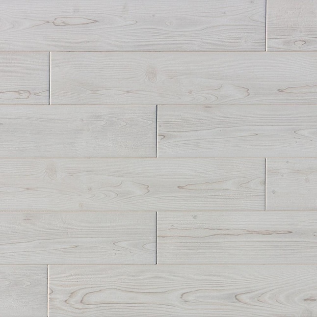 True Porcelain Co Pine Wood White 6 In, How To Install Porcelain Floor Tile That Looks Like Wooden