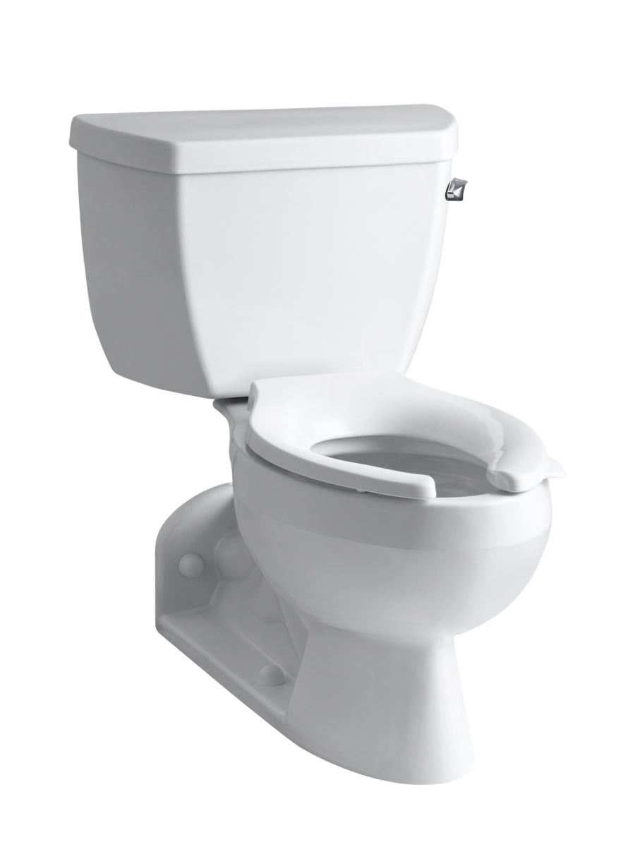 KOHLER 3554-RA-0 Barrington White Elongated Standard height 2-piece Toilet 4-in Rough-In 1.6 GPF