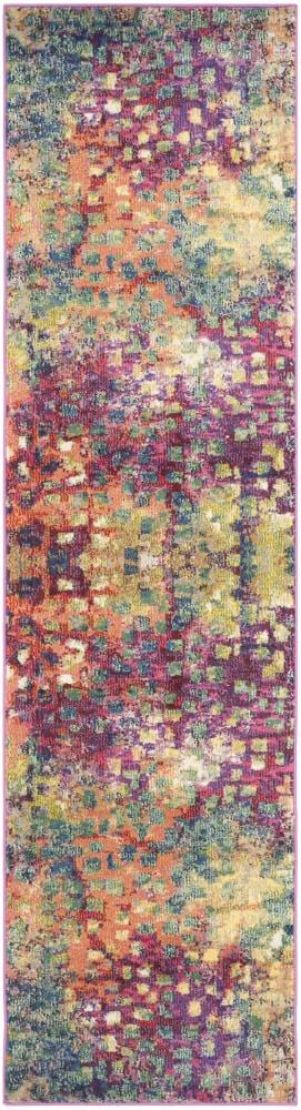Safavieh MNC225D-26 Monaco Gogh 2 x 6 (ft) Loomed Polypropylene Multi Rectangular Indoor Abstract Bohemian/Eclectic Runner rug