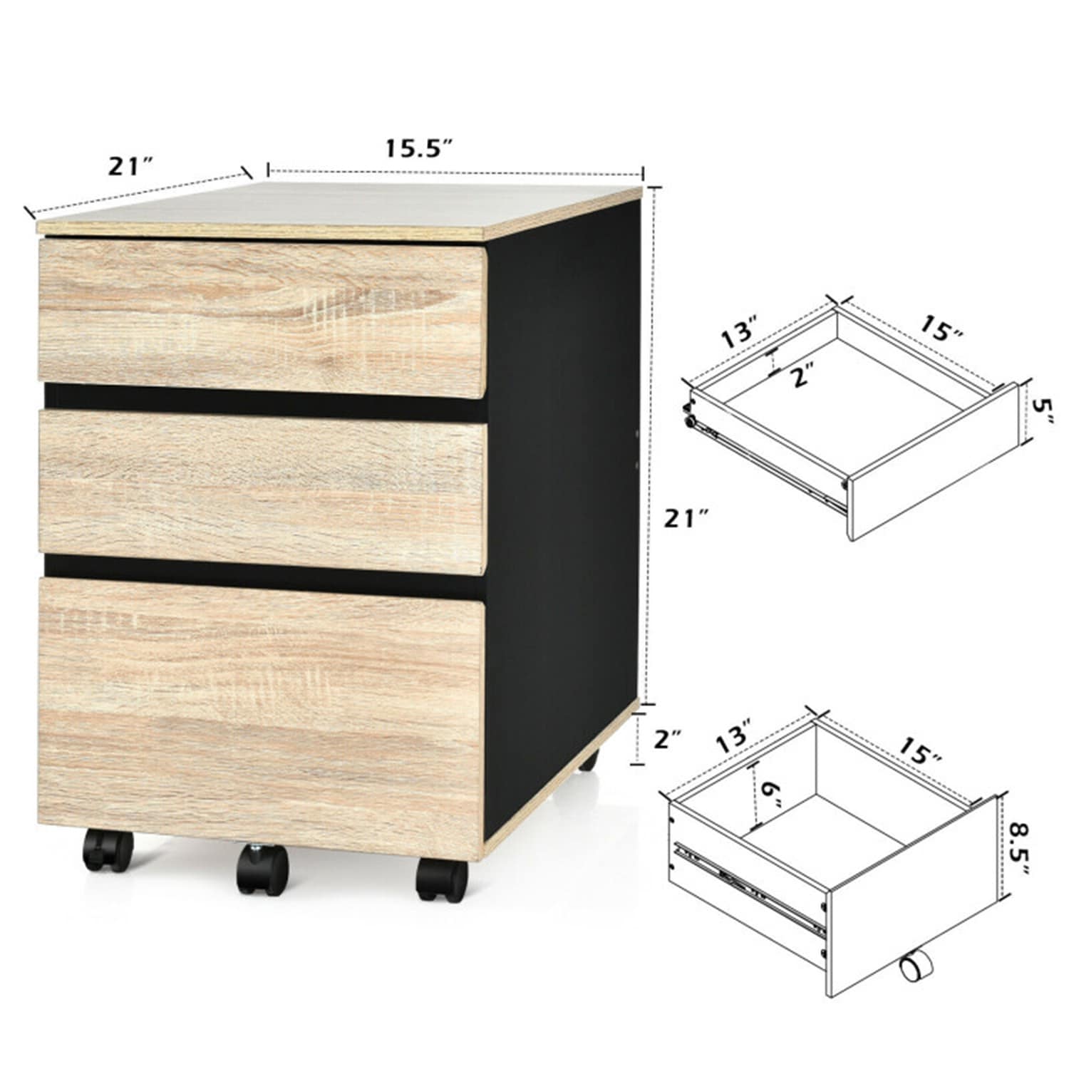 Mondawe MO-HW66207WH Filing-Cabinets - View #10