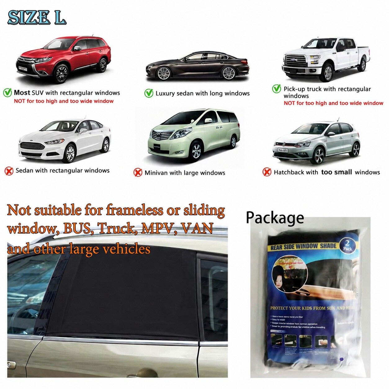 Aoibox LABFRQL4 Windshield-Shades - View #8