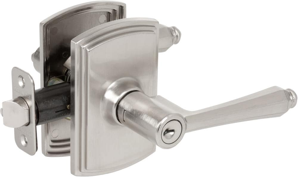 Delaney Hardware 360001 Florini Satin Nickel Interior/Exterior Keyed entry Door Handle