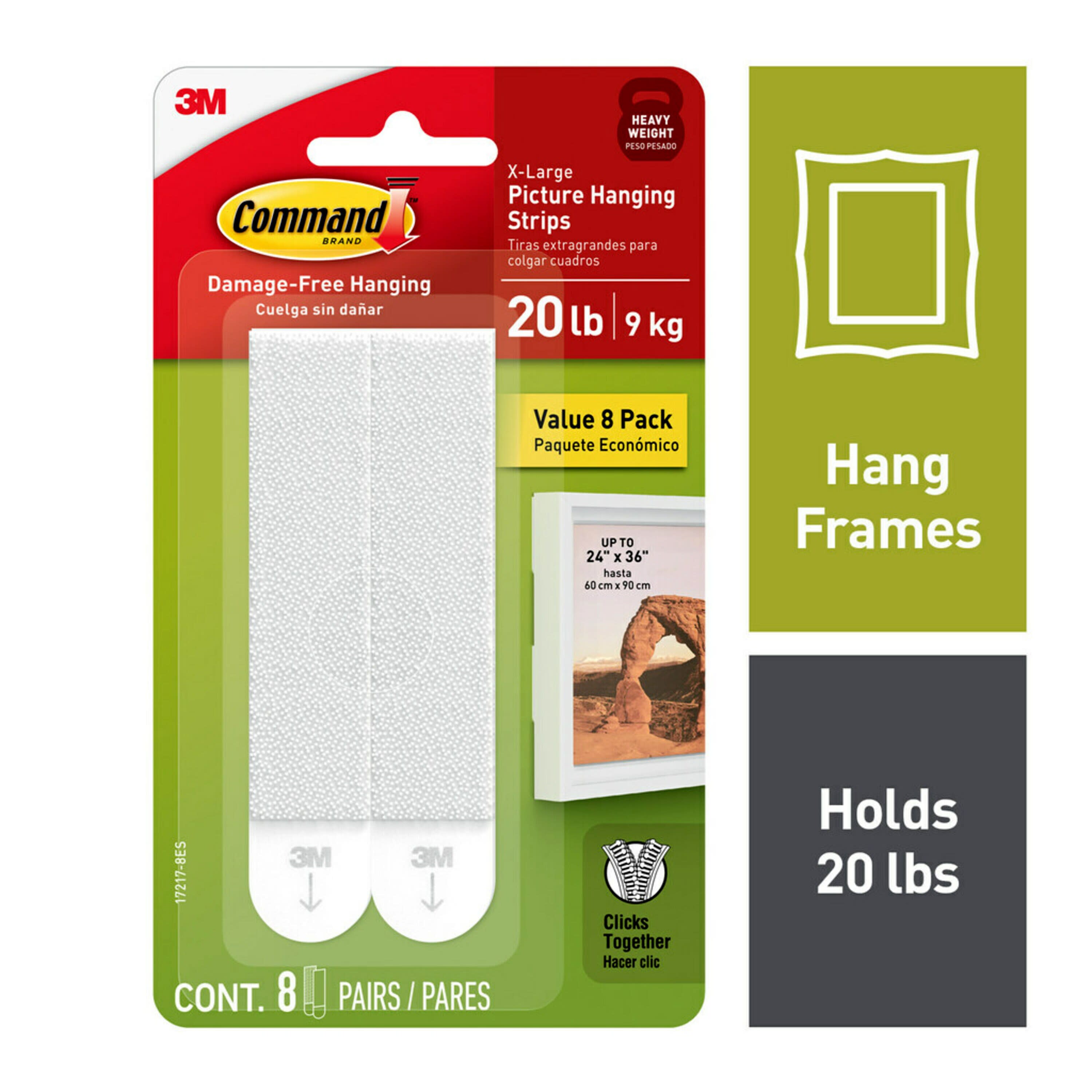 Summerbrite Picture Hanging Strips Heavy Duty, Damage Free Hanging Picture  Hangers, Picture Hanging Kit, Hanging Hooks Without Nails, Wall Strips