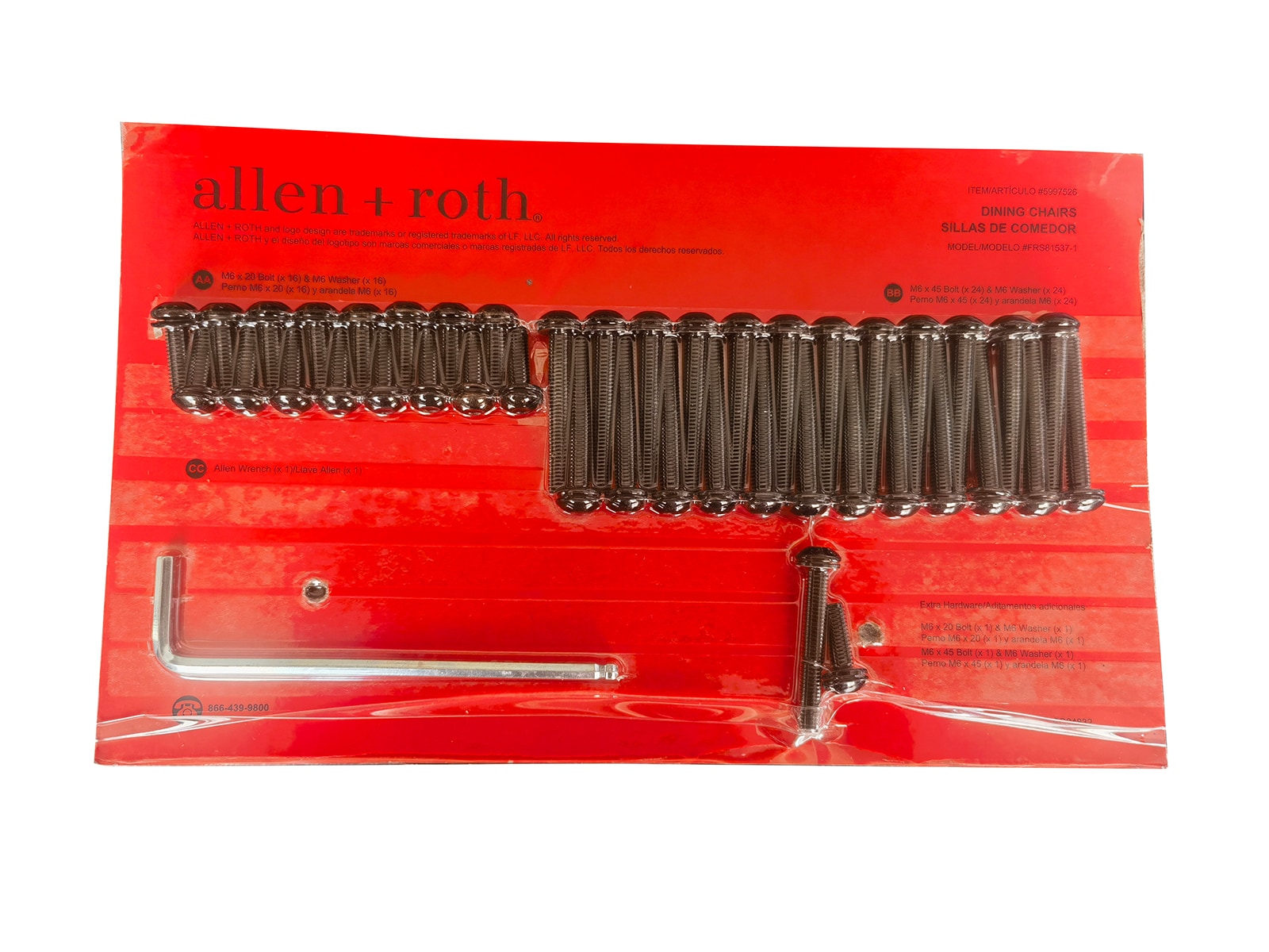 allen + roth 6001083-HK-C Hardware pack for item 6001083, 5997526