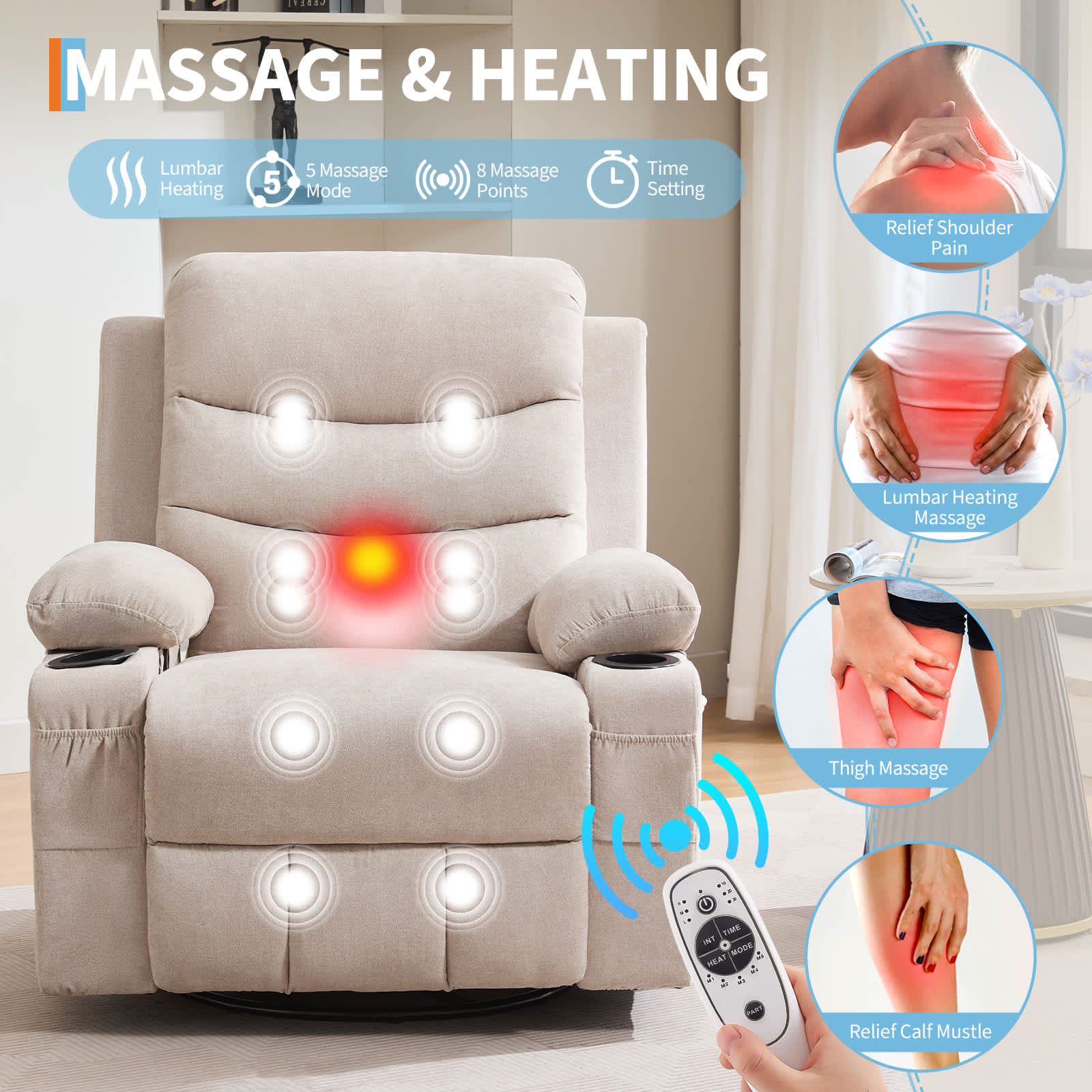 Qeetex SUN-PHK-34BYP5C5 recliners - View #5
