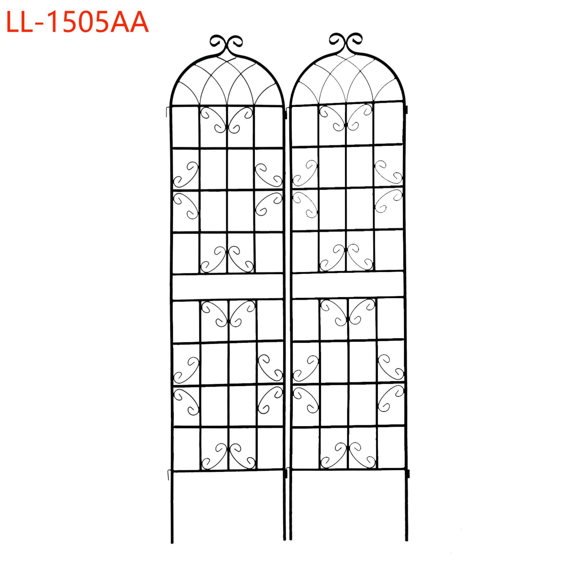Yiekholo LL-1505AA 19.7-Inches W x 86.7-Inches H White Iron Traditional Garden Trellis For Climbing Plants For Cucumbers For Roses 2 -Pack