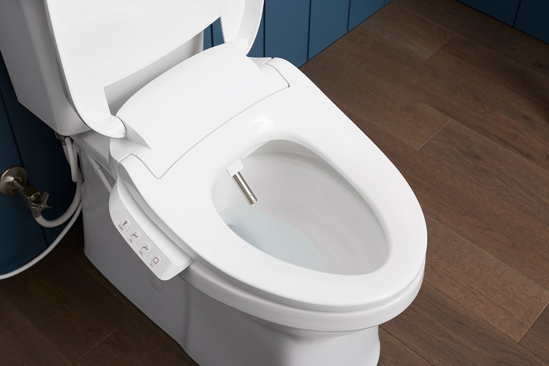 KOHLER PureWash E700 Plastic White Elongated Soft Close Heated Bidet ...