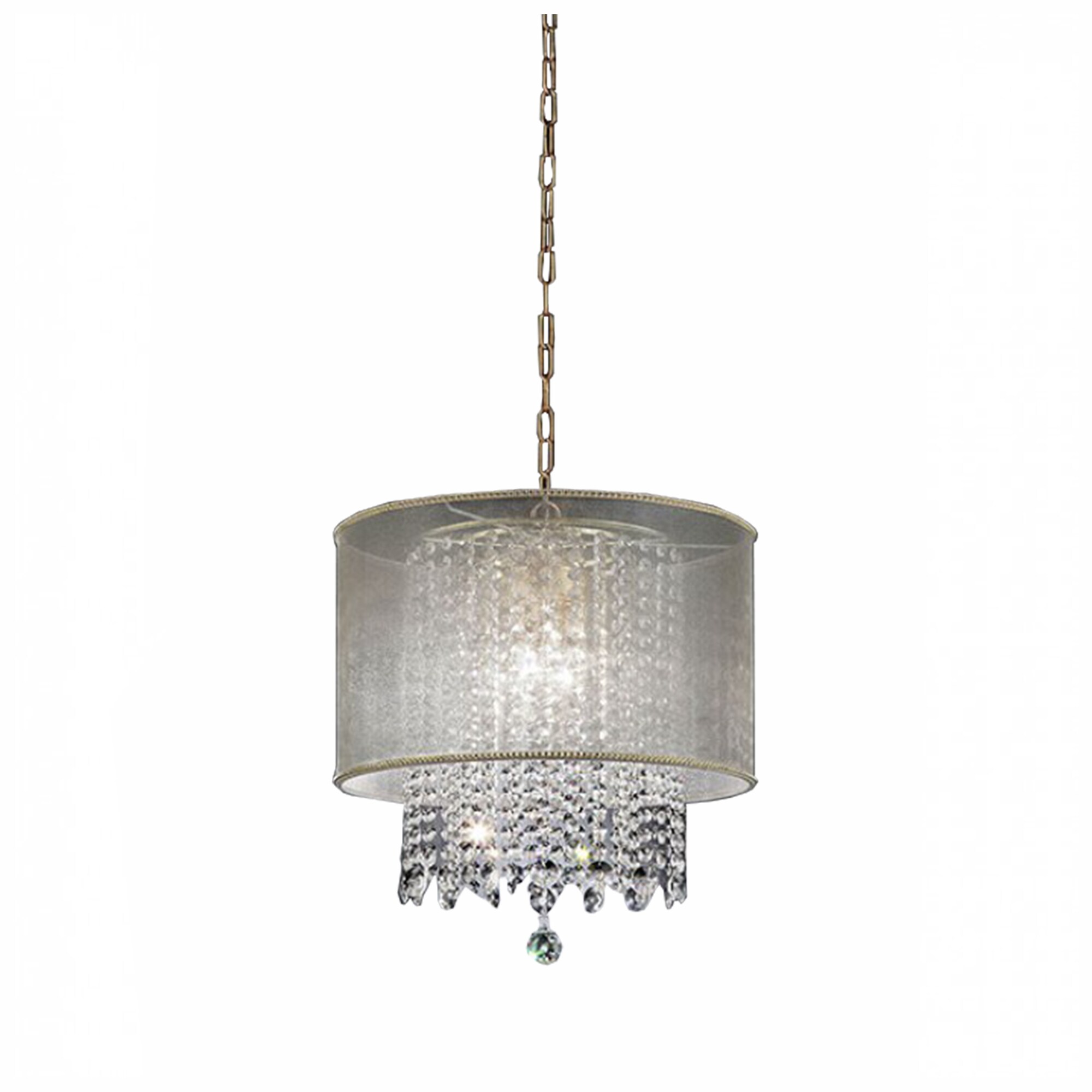 Benzara BM208067 1-Light 18-in Black and Clear LED Flush Mount Light ENERGY STAR
