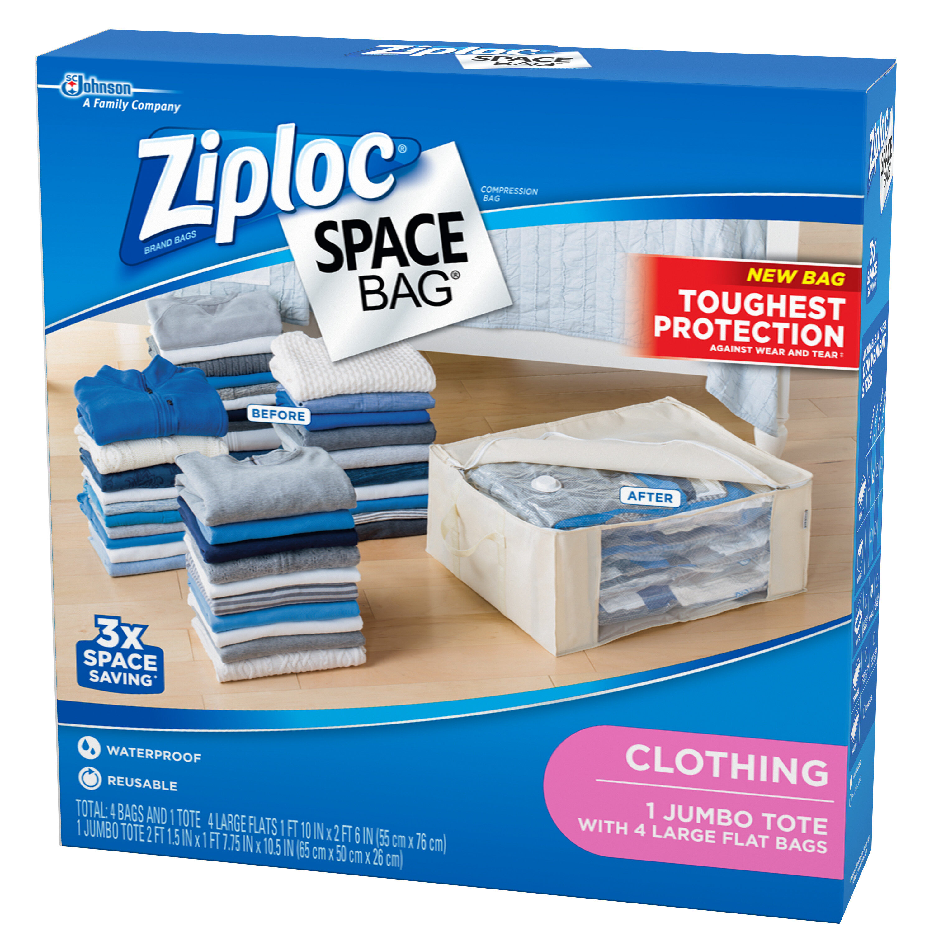 Ziploc Space Bag 5-Count Vacuum Seal Storage Bags in the Plastic