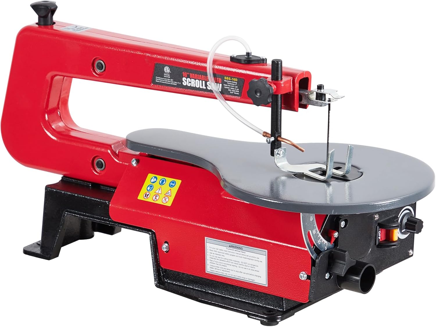 GAOMON 16in Variable Speed Scroll Saw with Tiltable Worktable Precision Cutting for Woodworking LED Light Option Ideal for Hobby and Craft Use #CQC-ZZMQGH-TL2T
